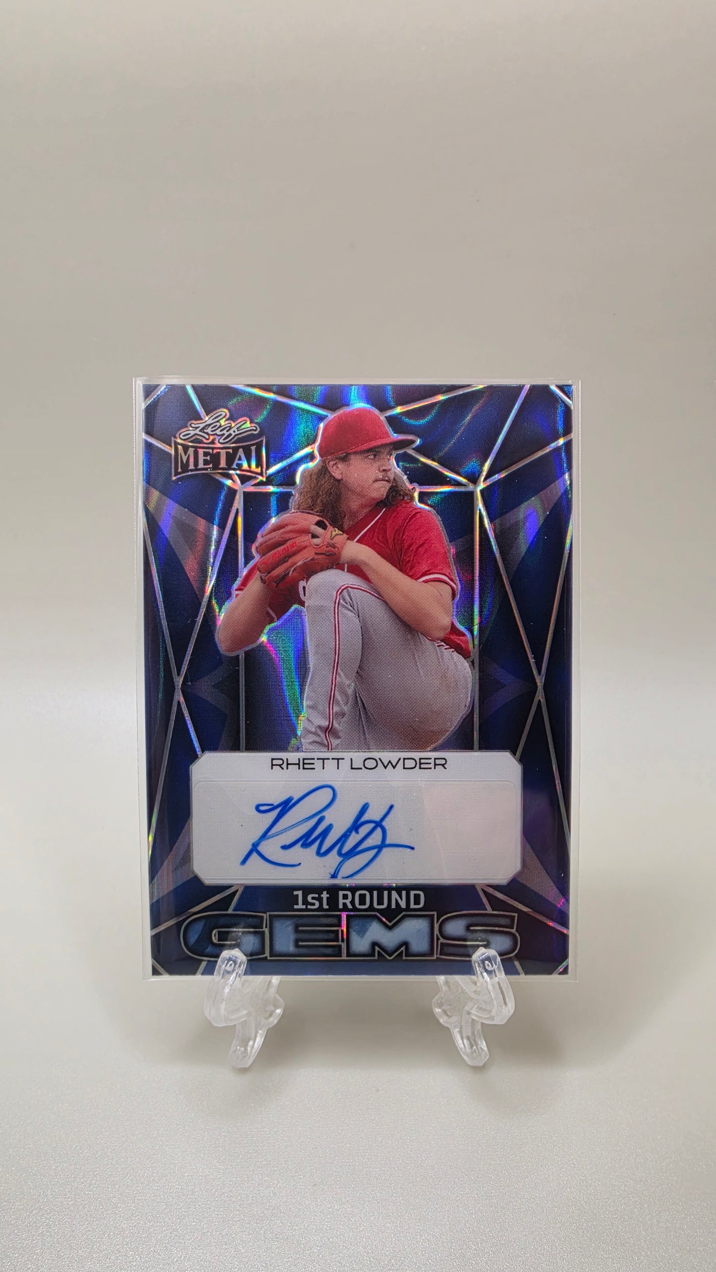2024 Leaf Metal Rhett Lowder 1st Round Gems Auto #/15 Card # 1RG-RL1