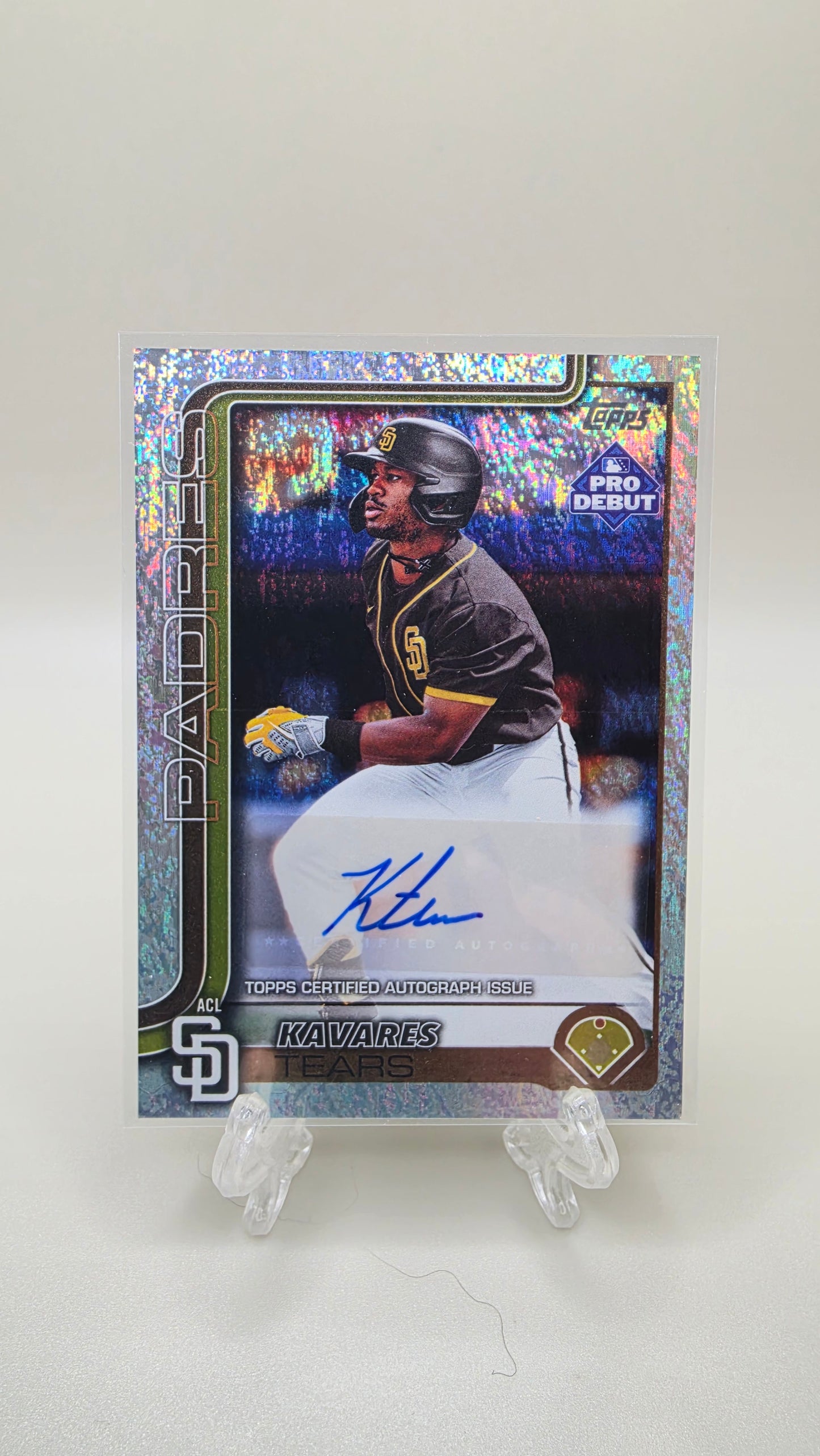 2025 Topps Pro Debut Kavares Tears Sparkle Foil Auto /175 #PD-110