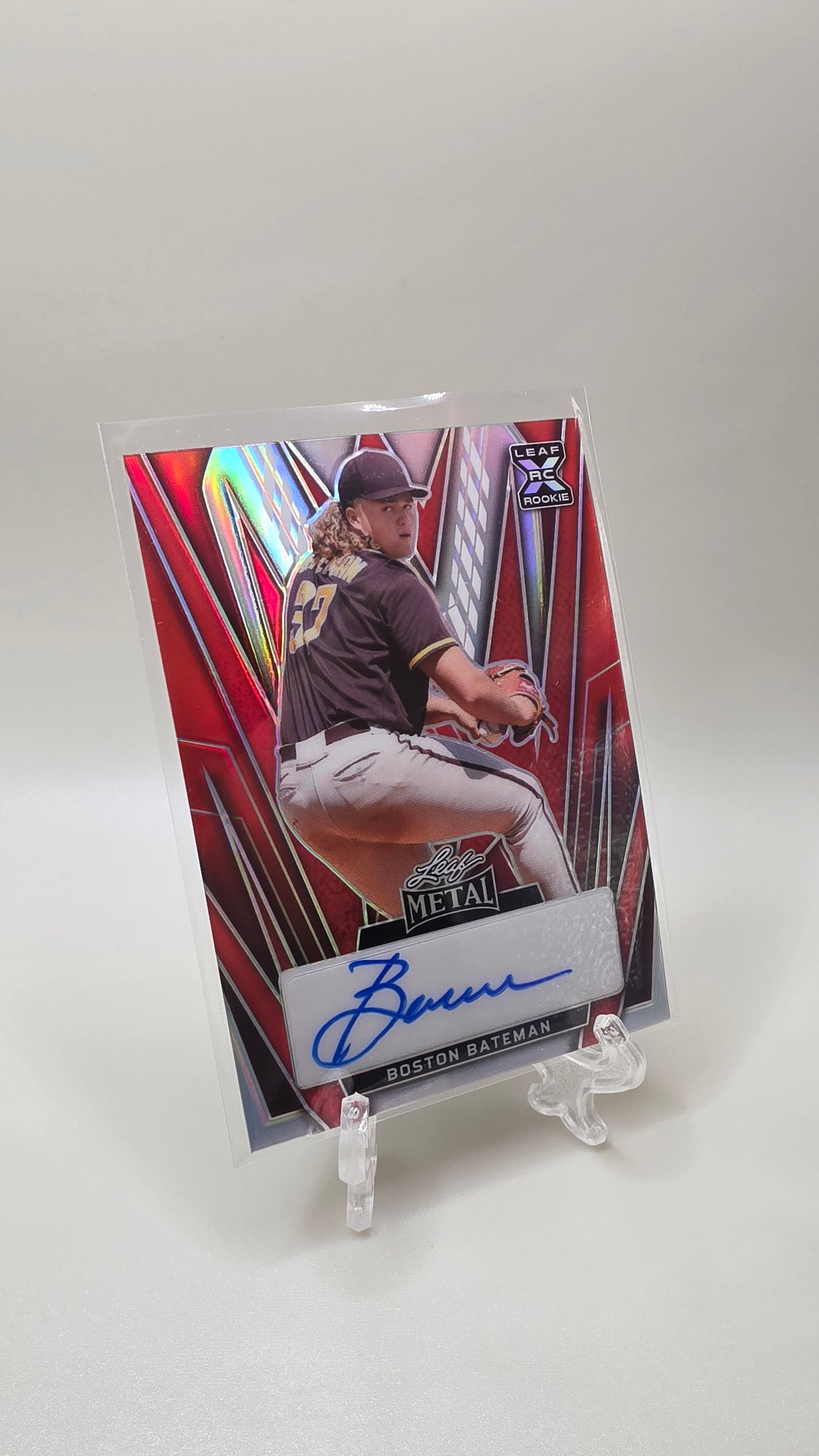 2024 Leaf Metal Boston Bateman Red Auto #/20 Card # BA-BB1