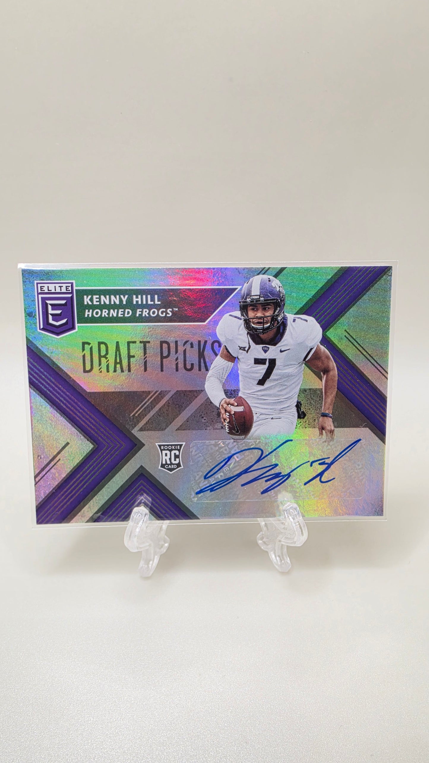 2018 Panini Elite Draft Picks Autographs Kenny Hill Card # 265