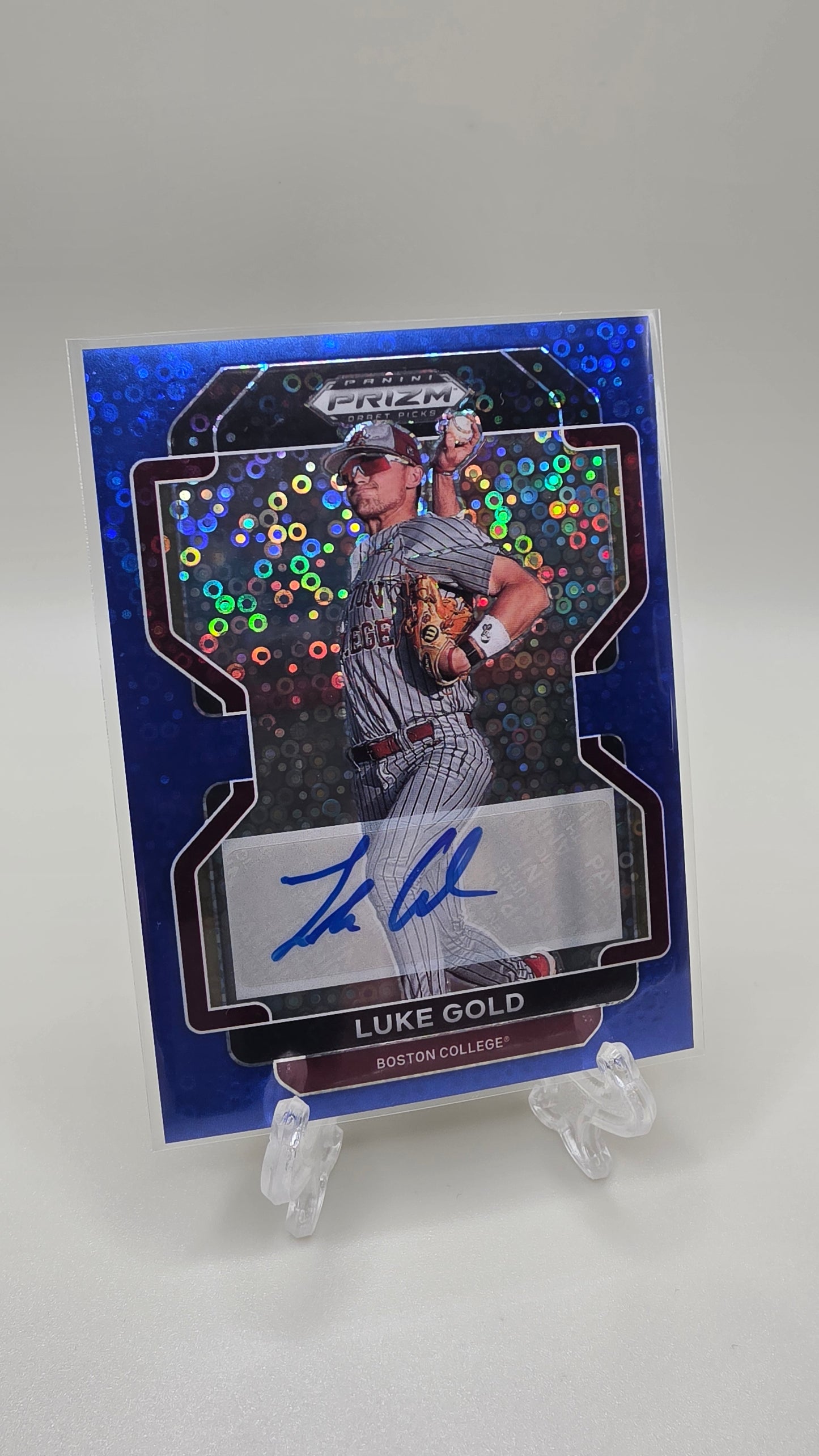 2022 Panini Prizm Draft Picks Luke Gold Blue Donut #/25 Auto Card # PDP147
