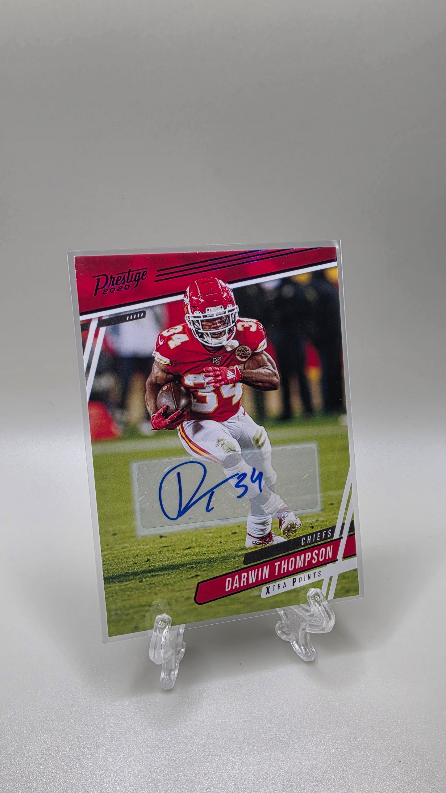 2020 Panini Prestige Darwin Thompson Blue Extra Points Auto Card # 58