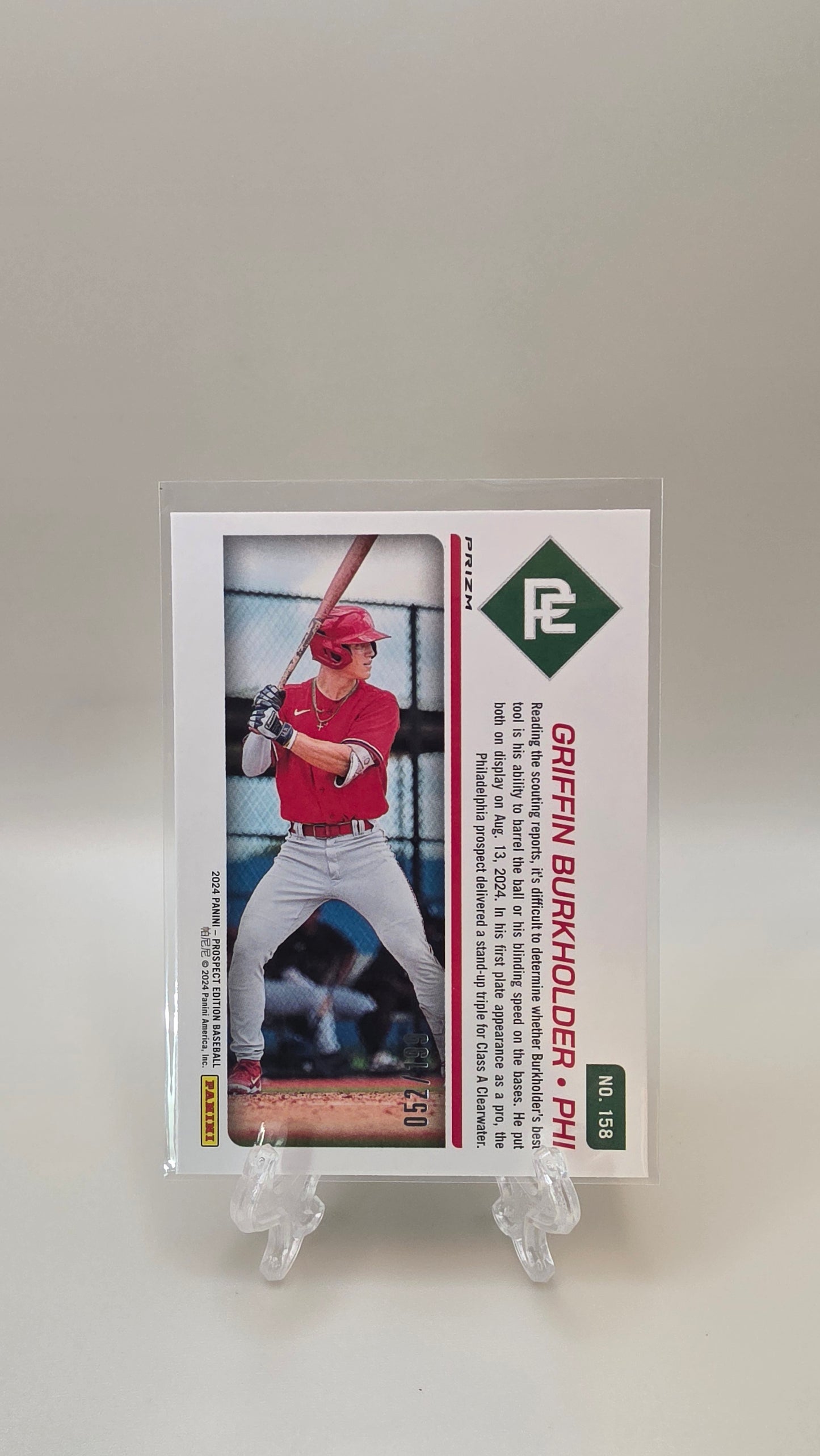 2024 Prospect Edition Griffin Burkholder Prospect Ticket Red /199 #158