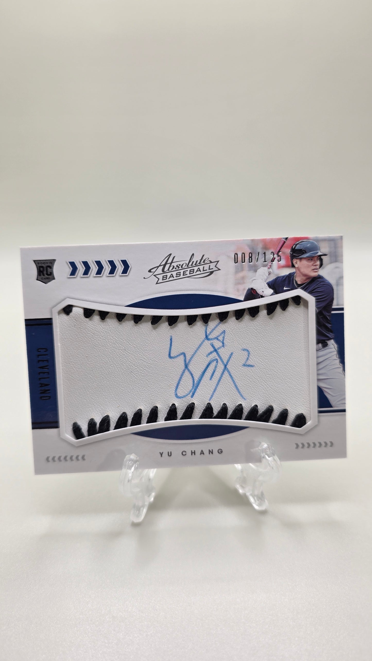 2020 Absolute Baseball Yu Chang Rookie Patch Auto #/125 Card #151
