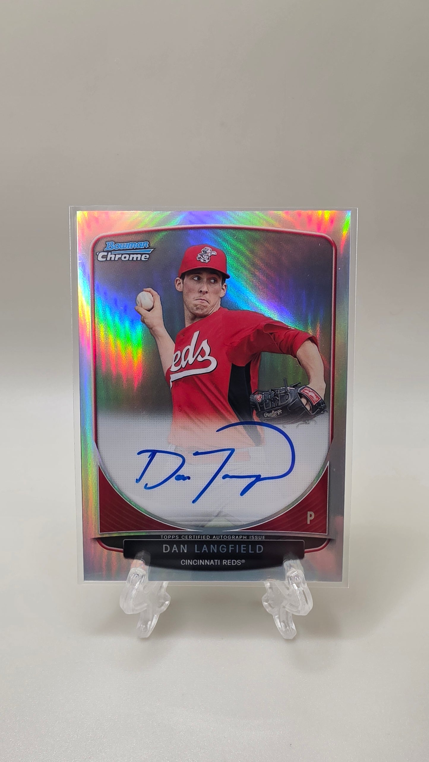 2013 Topps Bowman Chrome Dan Langfield Auto #/500 Card # BCA-DL