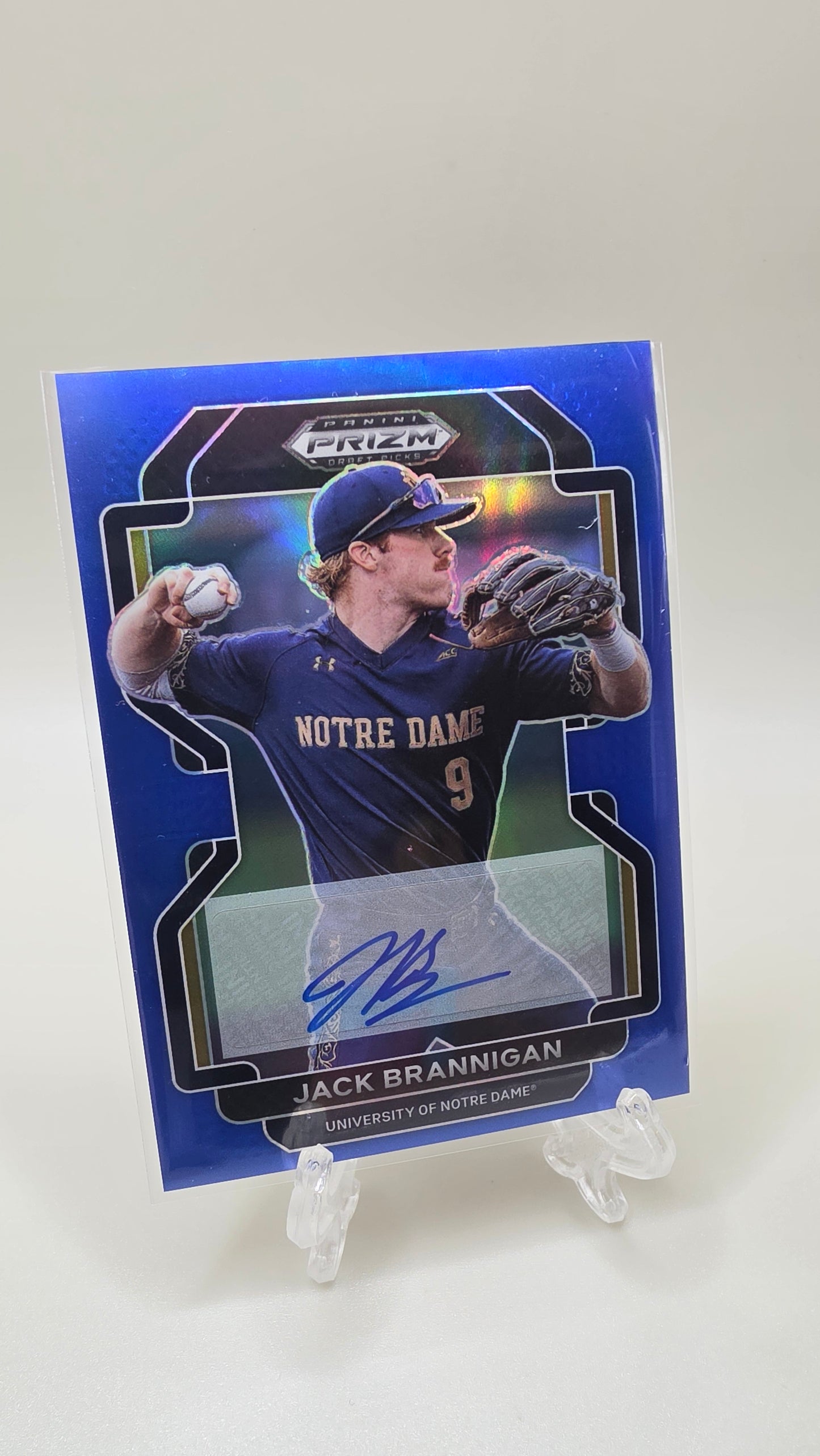 2022 Panini Prizm Draft Picks Jack Brannigan Blue Prizm #/99 Auto Card # PDP83