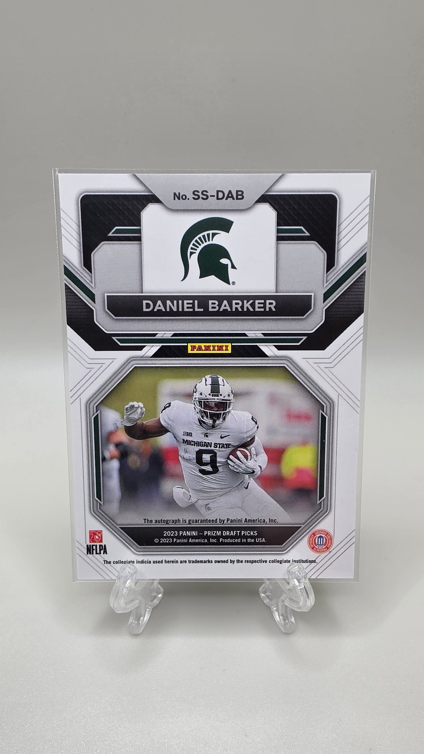 2023 Panini Prizm Draft Picks Sensational Signatures Daniel Barker Auto Card #SS-DAB