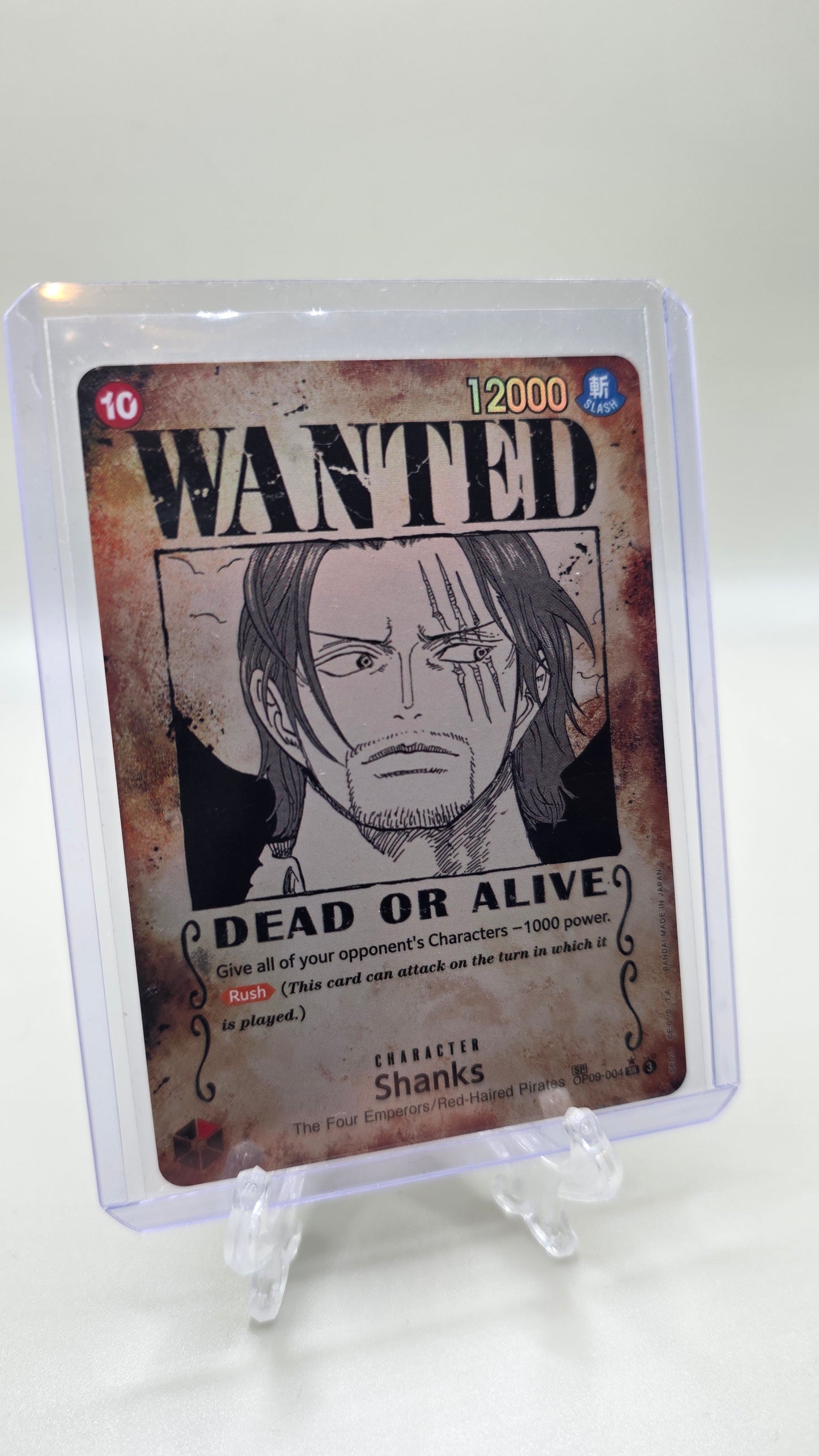 Shanks OP09-004 SR⭐ Alt Art Wanted Poster One Piece TCG (Emperors in the New World Set) English