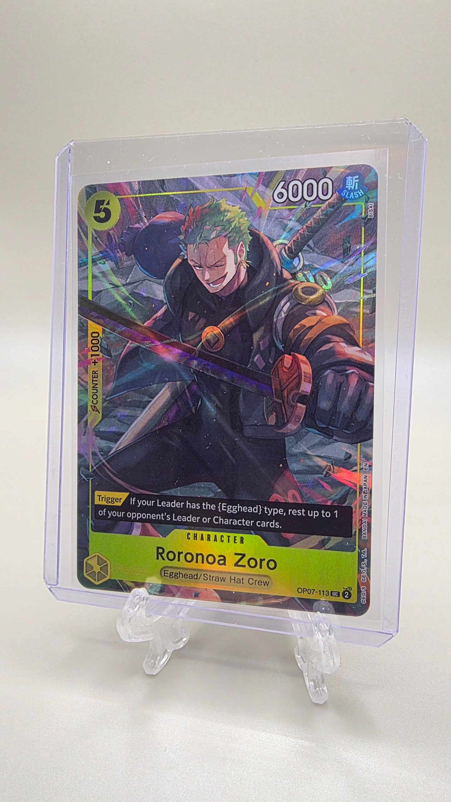 Roronoa Zoro OP07-113 UC Promo Alt Art One Piece TCG (500 years in the Future set) English