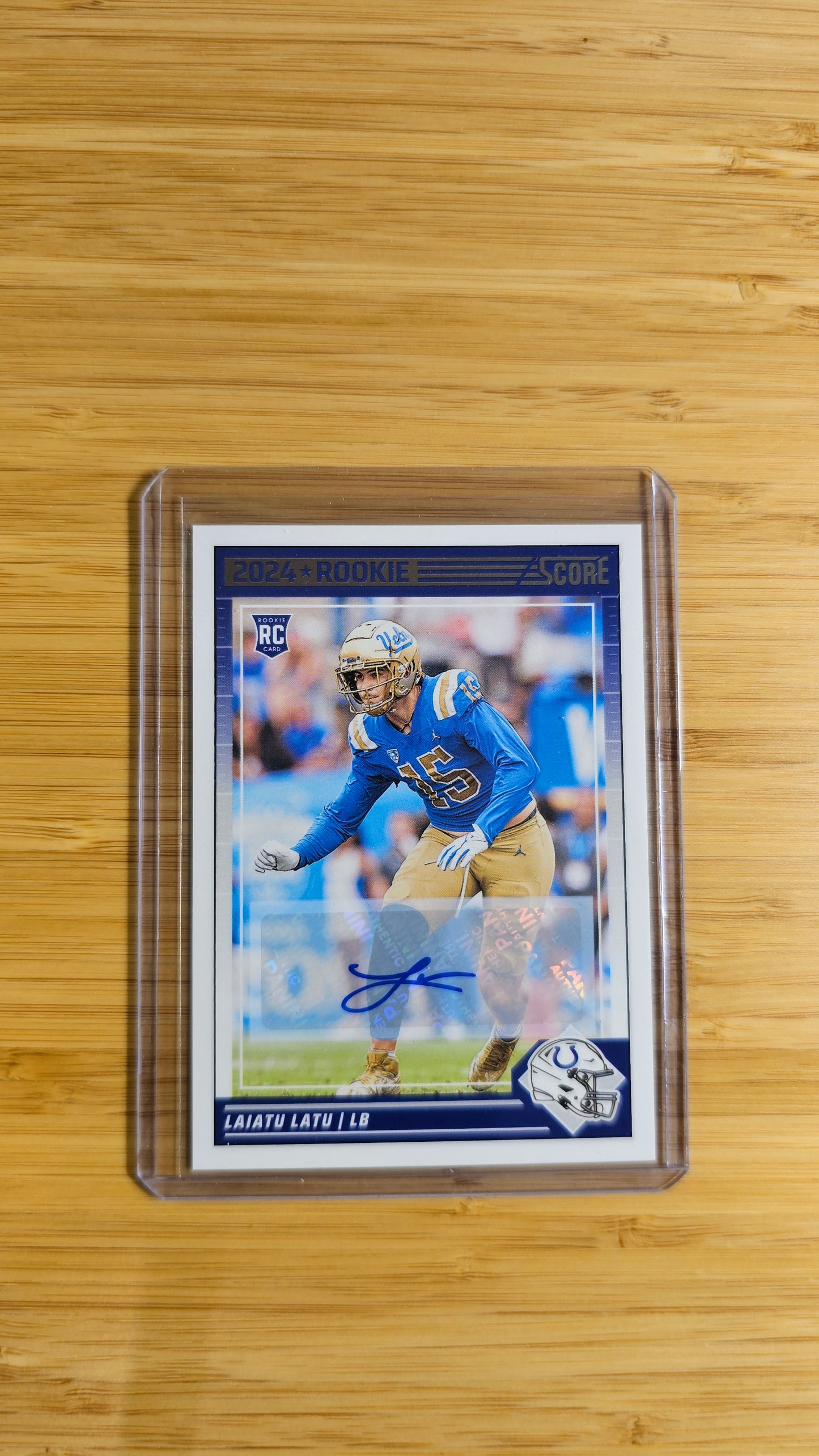 2024 Panini Score Laiatu Latu Rookie Autograph Card # No.316