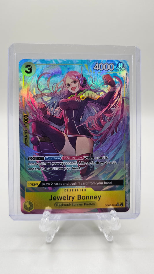 Jewelry Bonney OP08-105 SR Alt Art One Piece TCG (Two Legends set) English