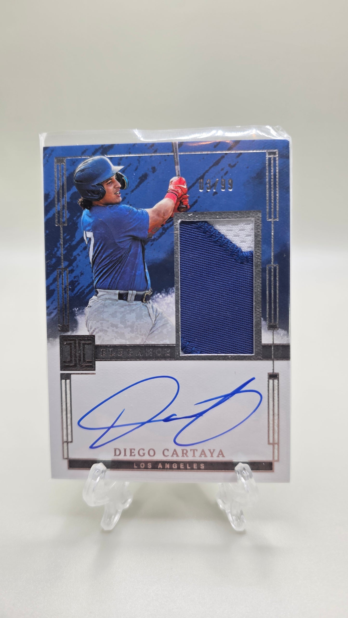 2024 Impeccable Elegance Diego Cartaya Patch Auto #/99 Card #EPJ-DC
