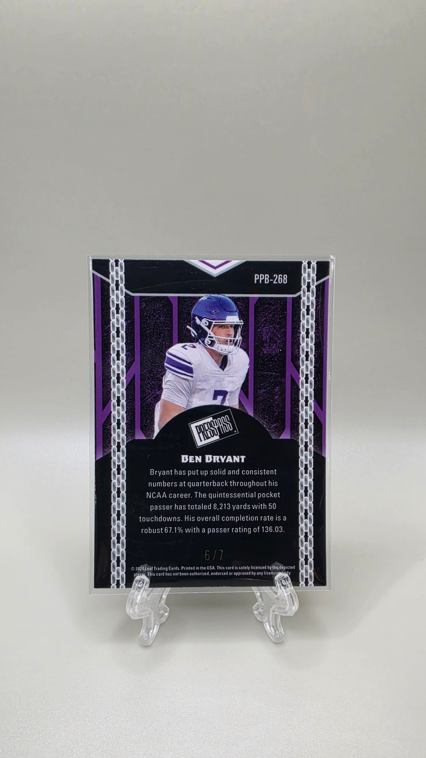 2024 Leaf PressPass Ben Bryant Green RC /7 #PPB-268