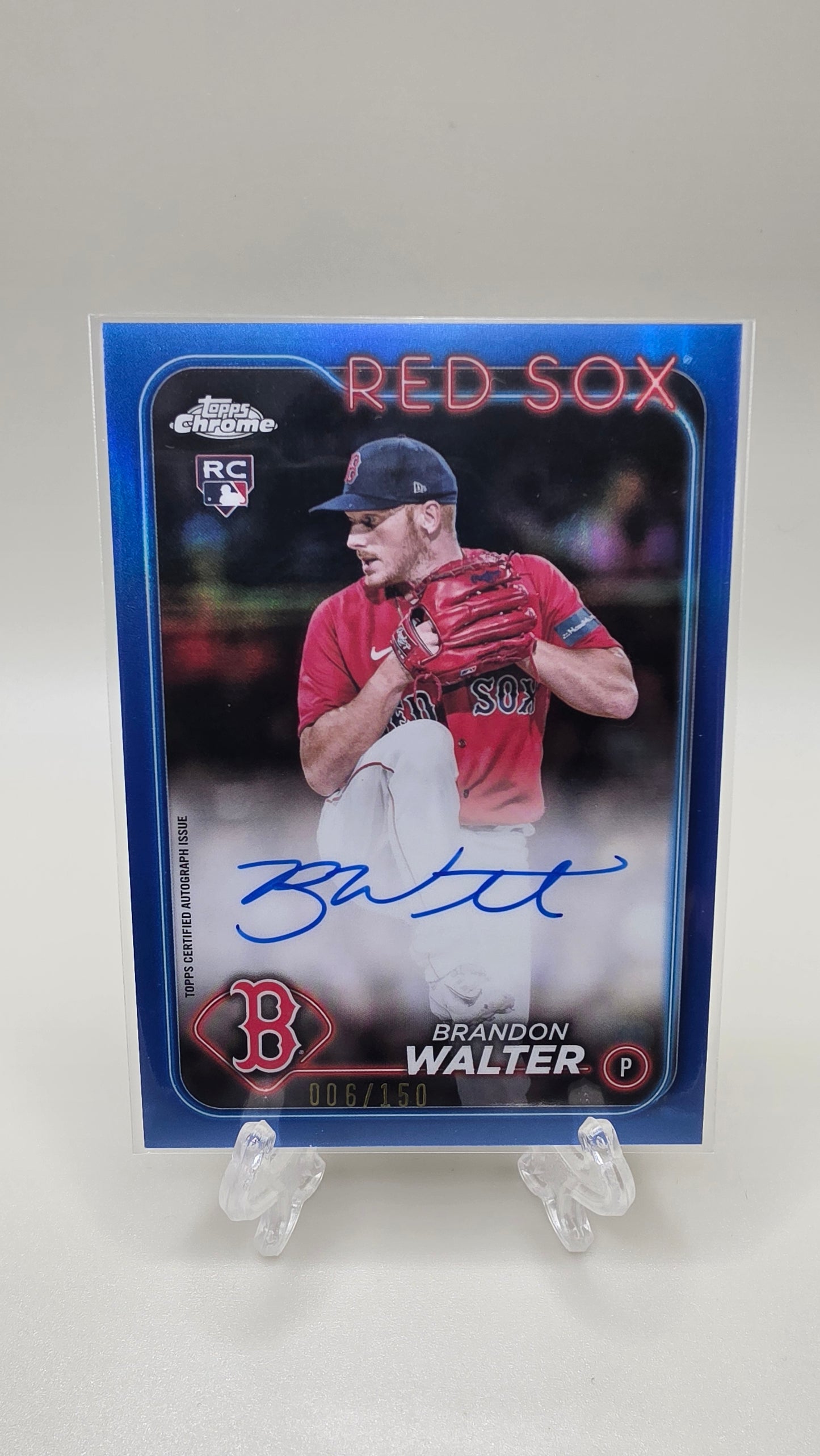 2024 Topps Chrome Brandon Walter Blue Refractor Auto #/150 Card # RA-BWA