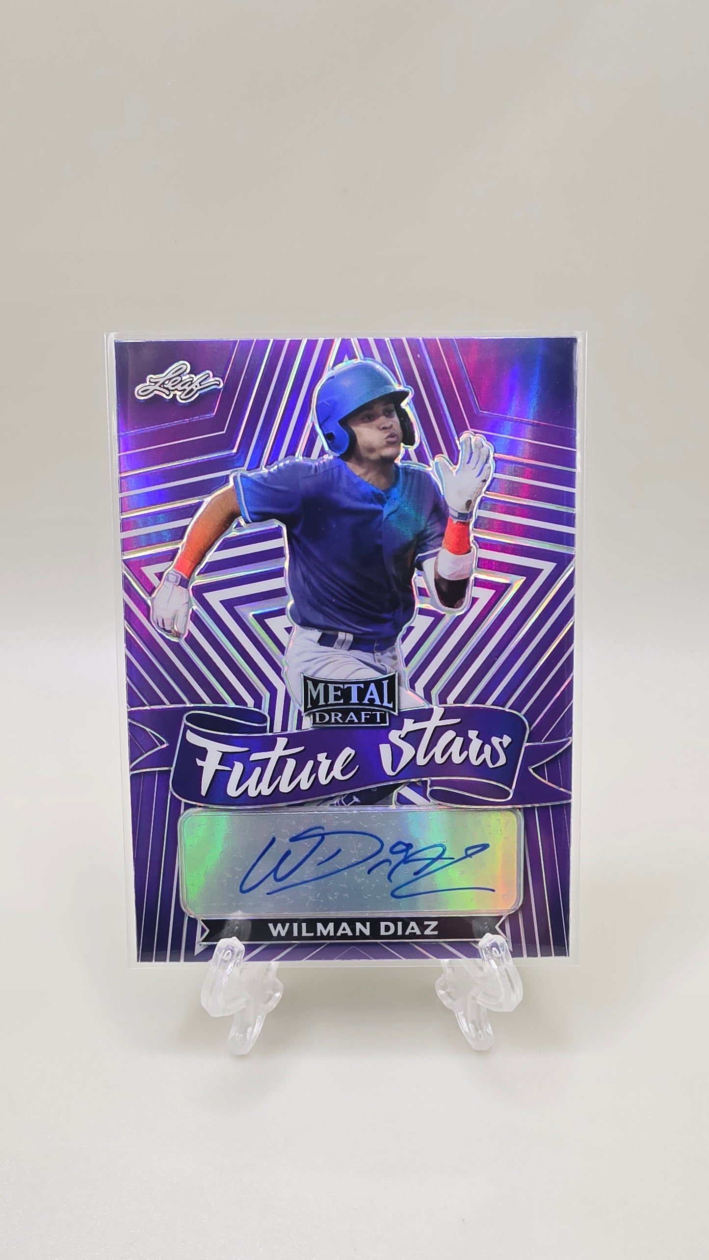 2021 Leaf Metal Wilman DIaz Future Stars Auto #/25 Card # FS-WD1
