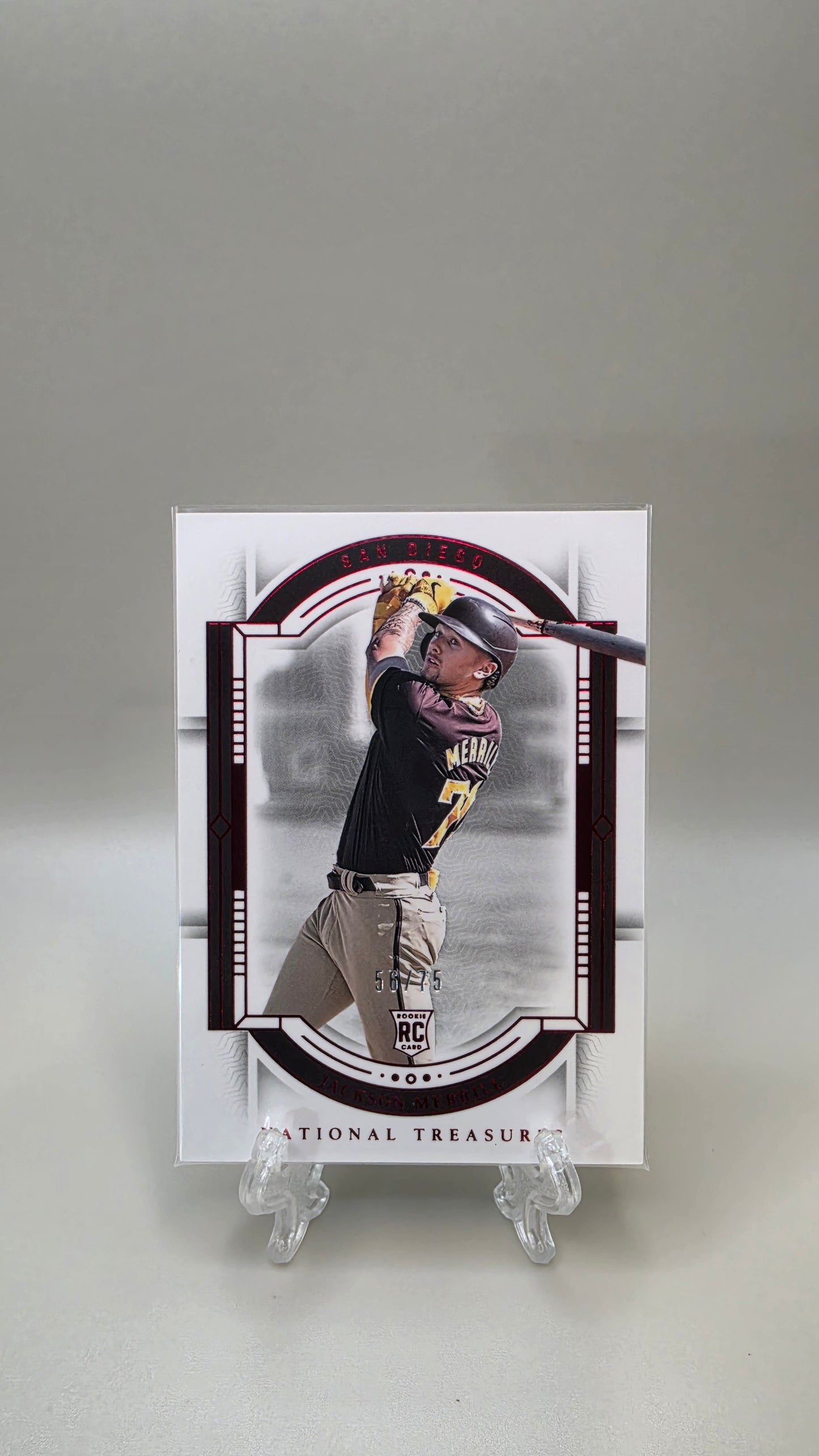 2024 National Treasures Jackson Merrill Red RC /75 #29