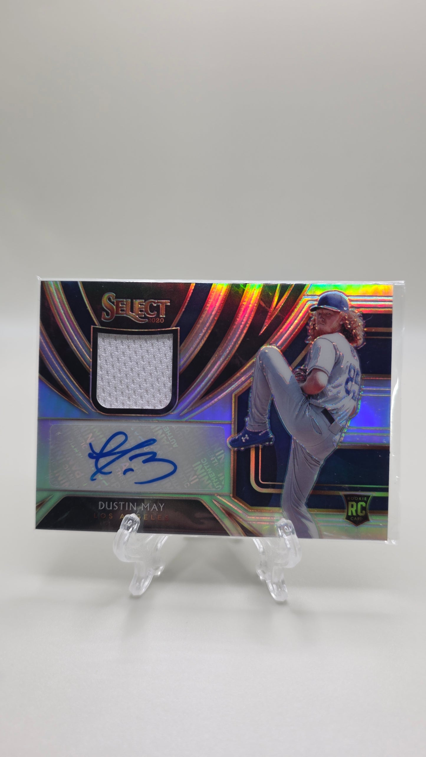 2020 Select Dustin May Silver Holo Rookie Patch Auto #/99 Card #RJA-DU