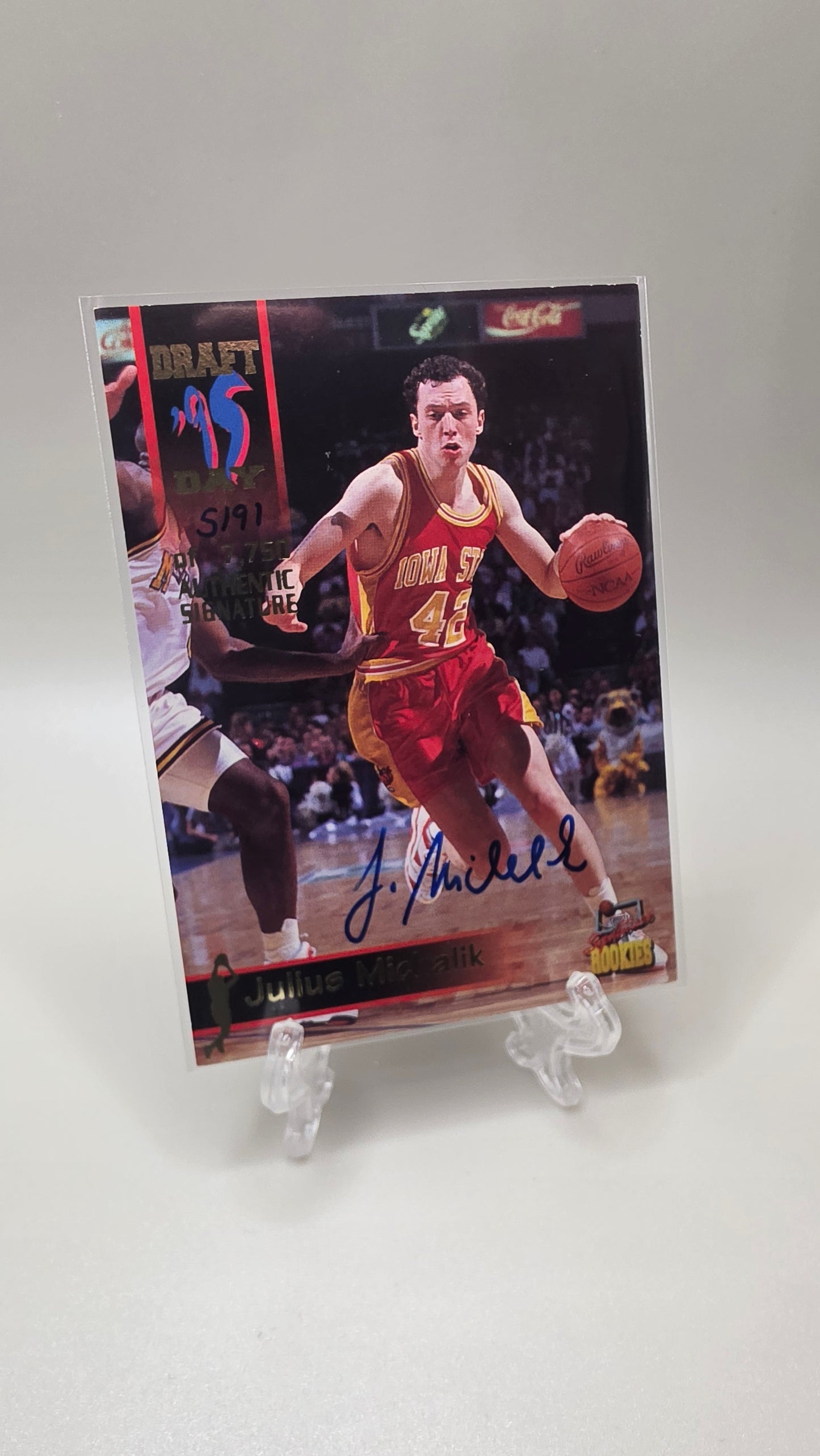 1995 Signature Rookies Julius Michalik Auto #/7750 Card #12
