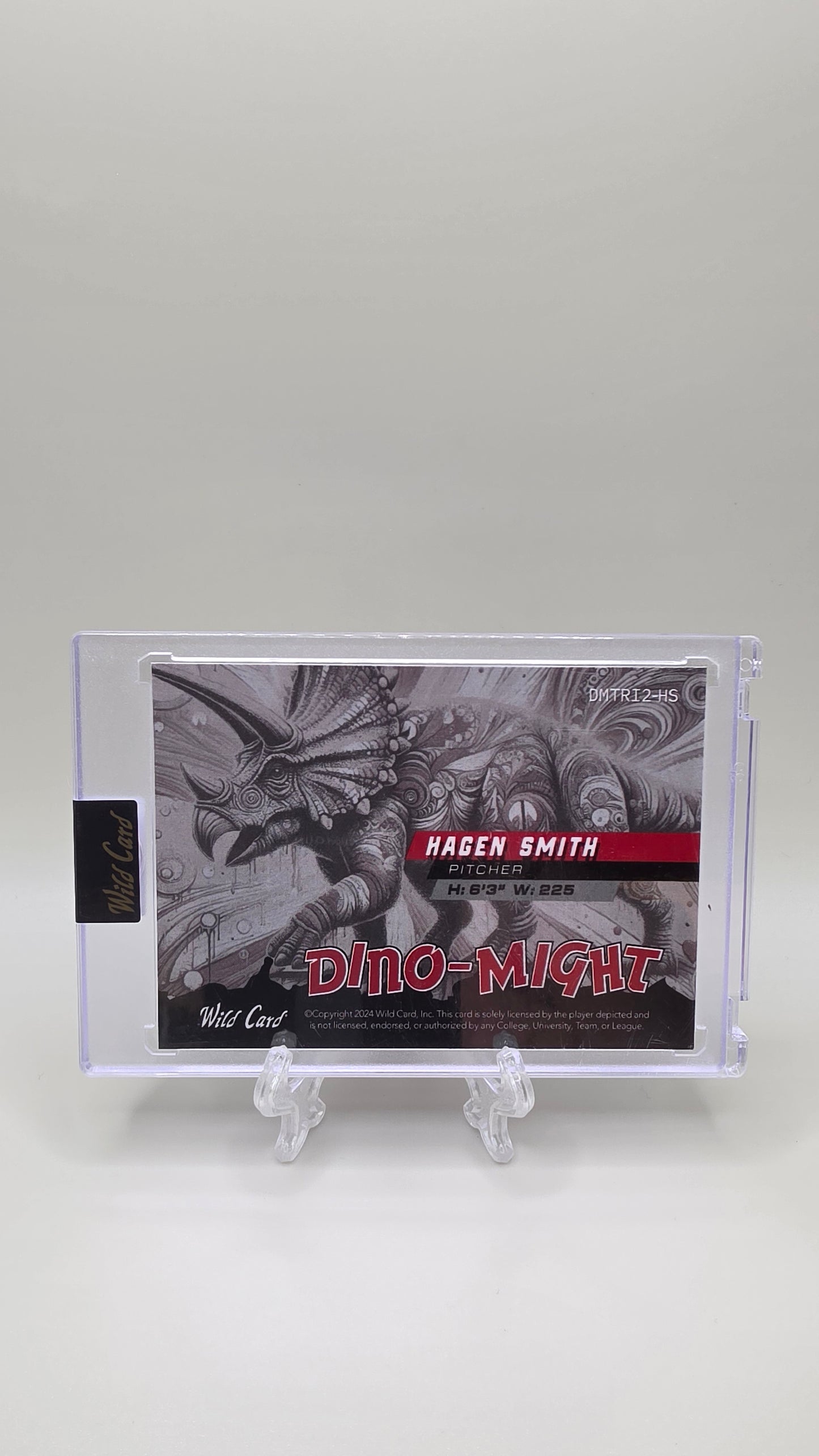 2024 Wild Card Hagen Smith Dino-Might Alumination #/3 Card # DMTRI2-HS