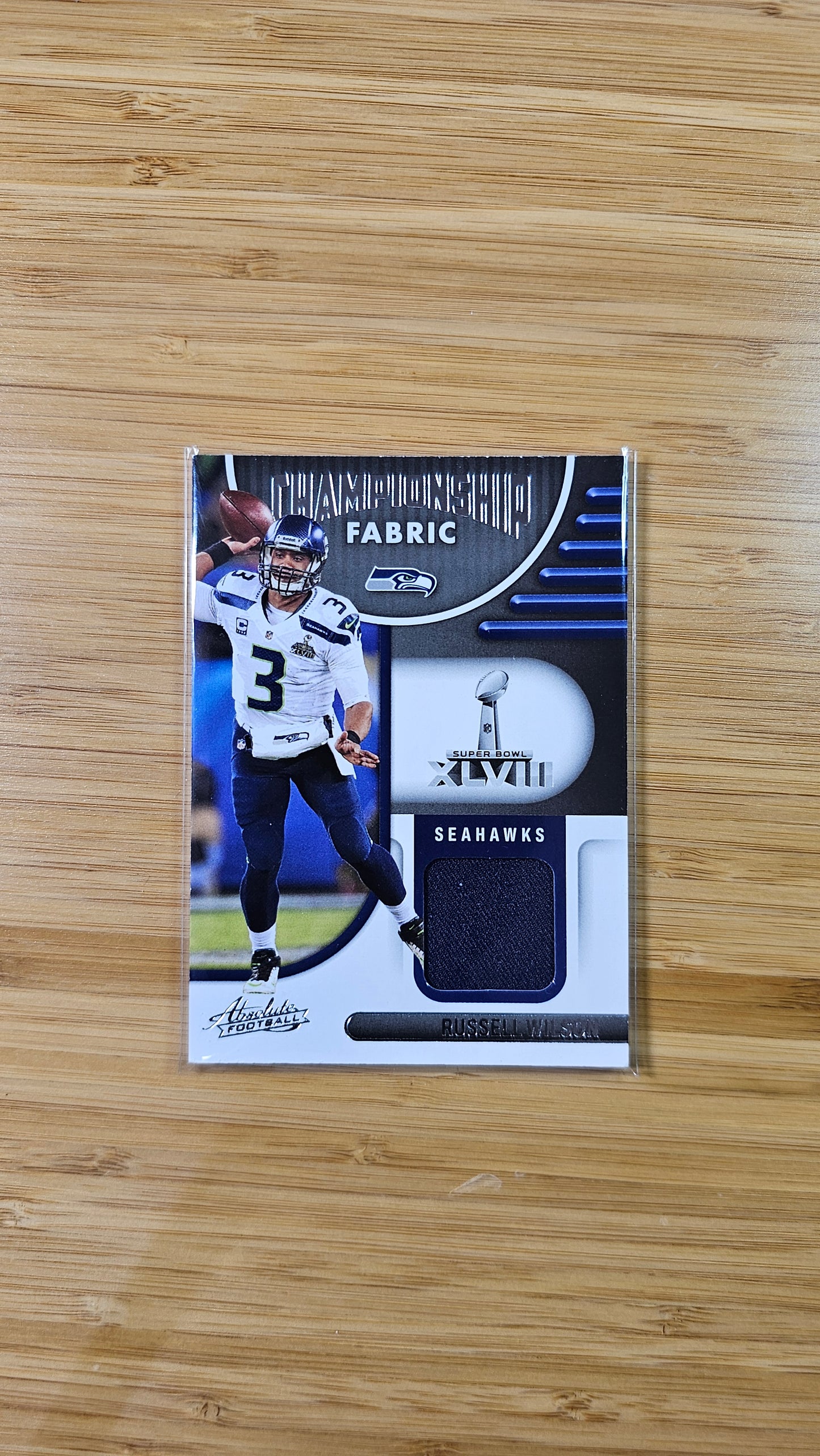 2022 Russell Wilson Absolute Football Championship Fabric Card #CF-6
