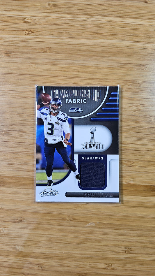 2022 Russell Wilson Absolute Football Championship Fabric Card #CF-6