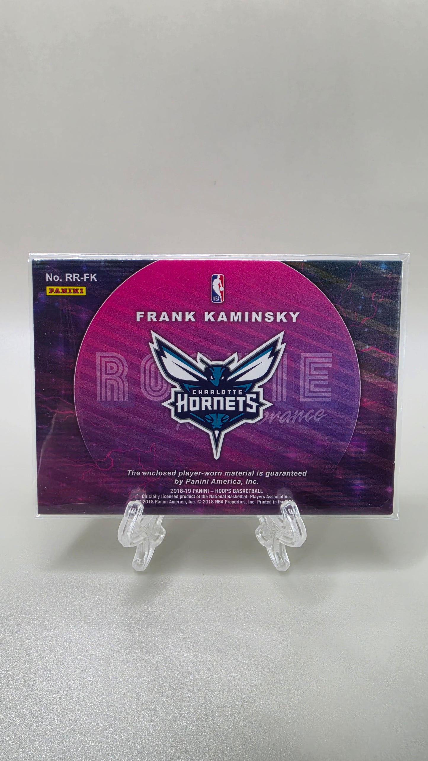 2018-19 Panini Hoops Frank Kaminsky Rookie Remembrance Jersey Card #RR-FK