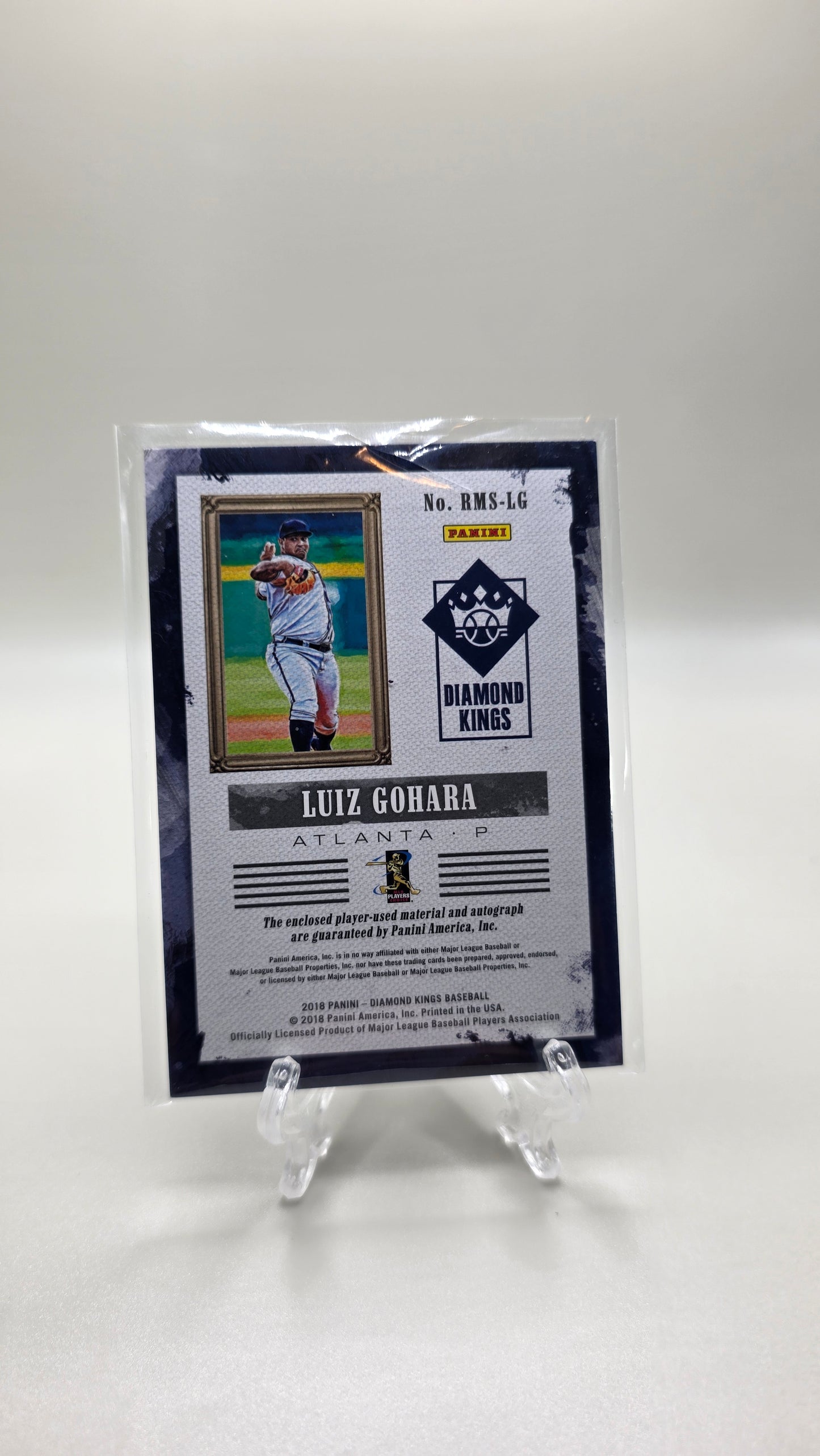 2018 Panini Diamond Kings Materials Signatures Luiz Gohara Rookie Patch Auto #103/199 Card# RMS-LG