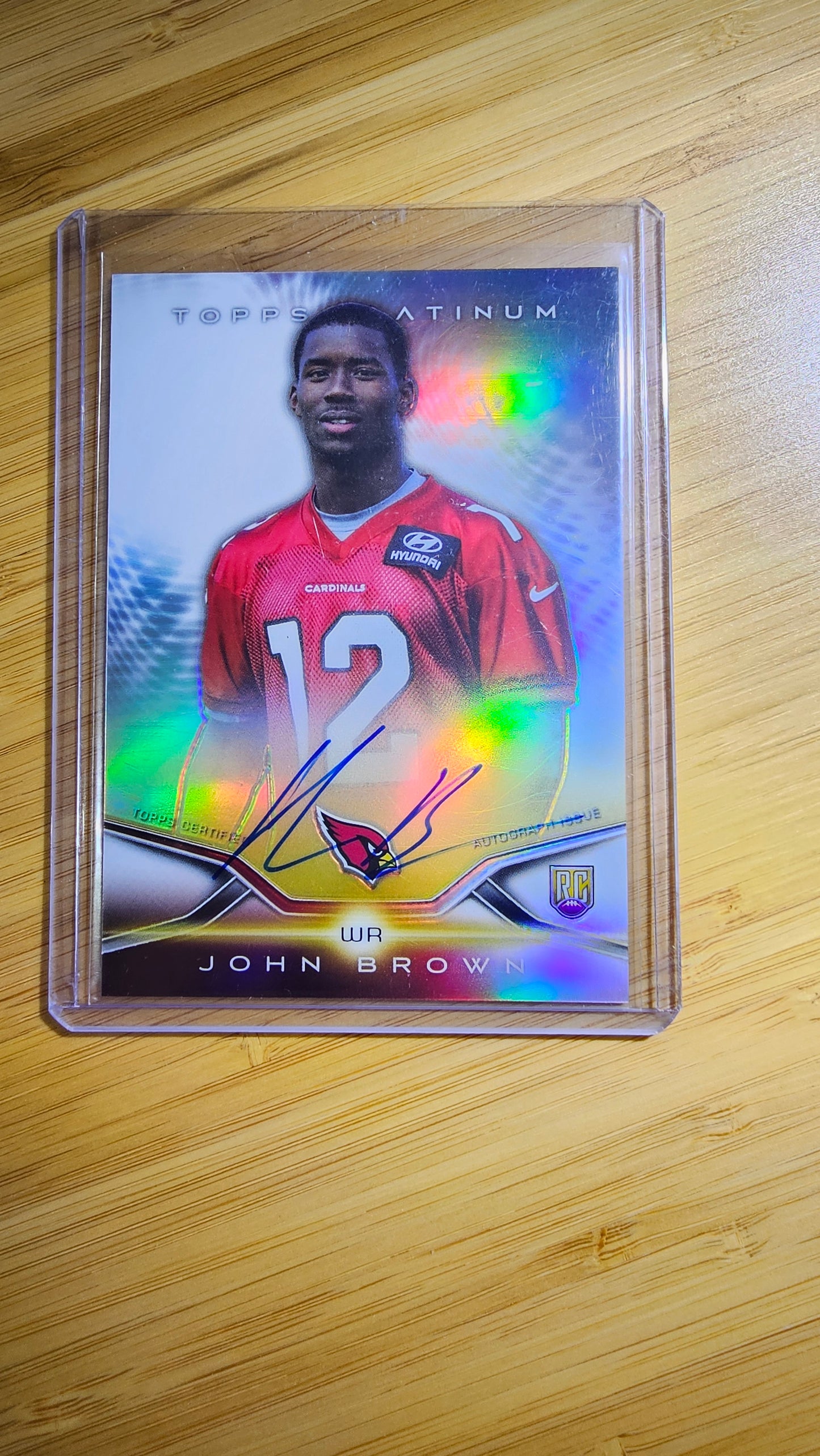 2014 Topps Platinum John Brown - Autographed RC- Arizona Cardinals