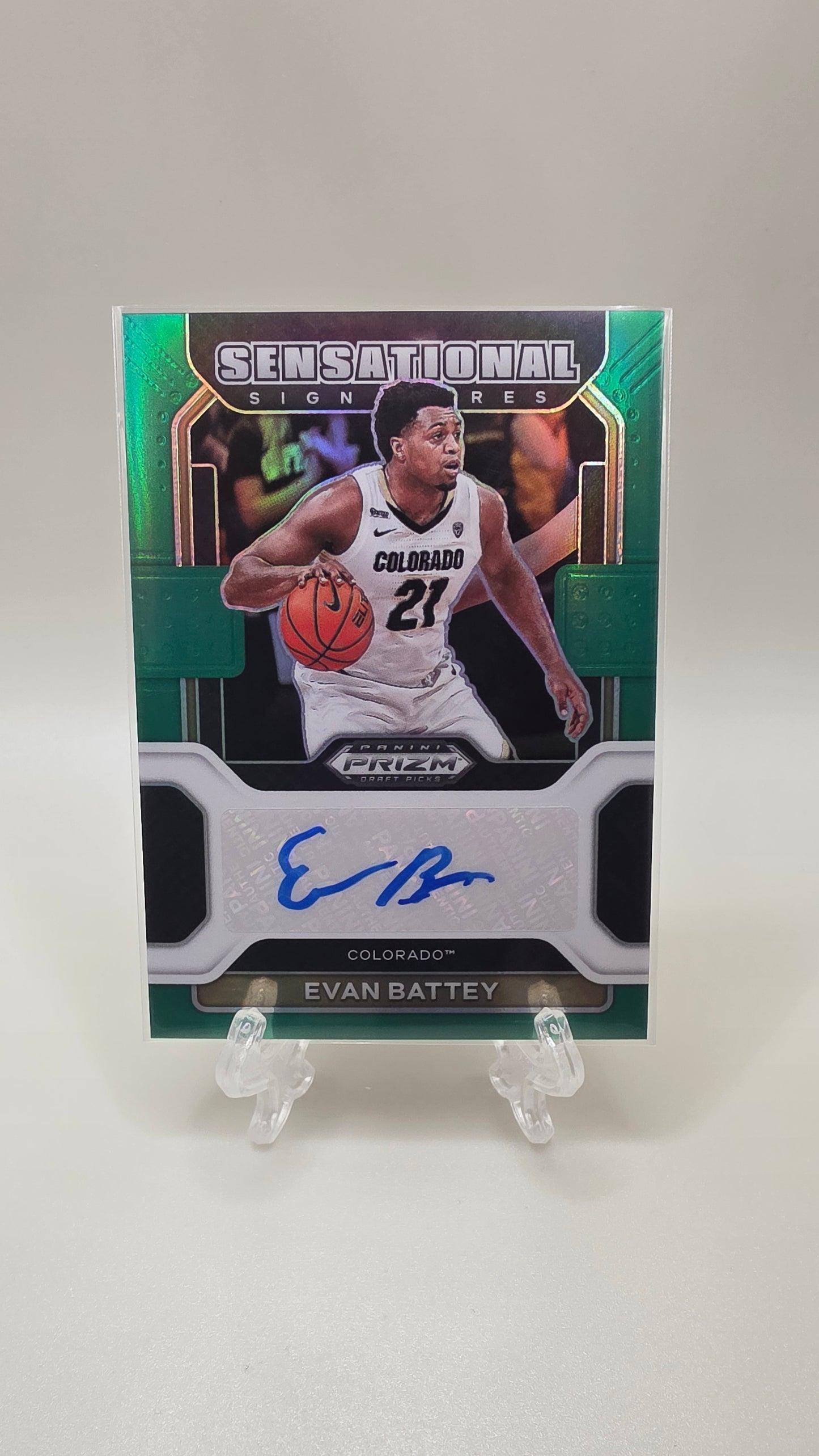 2022 Panini Prizm Draft Picks Evan Battey Auto Card #SS-EBA
