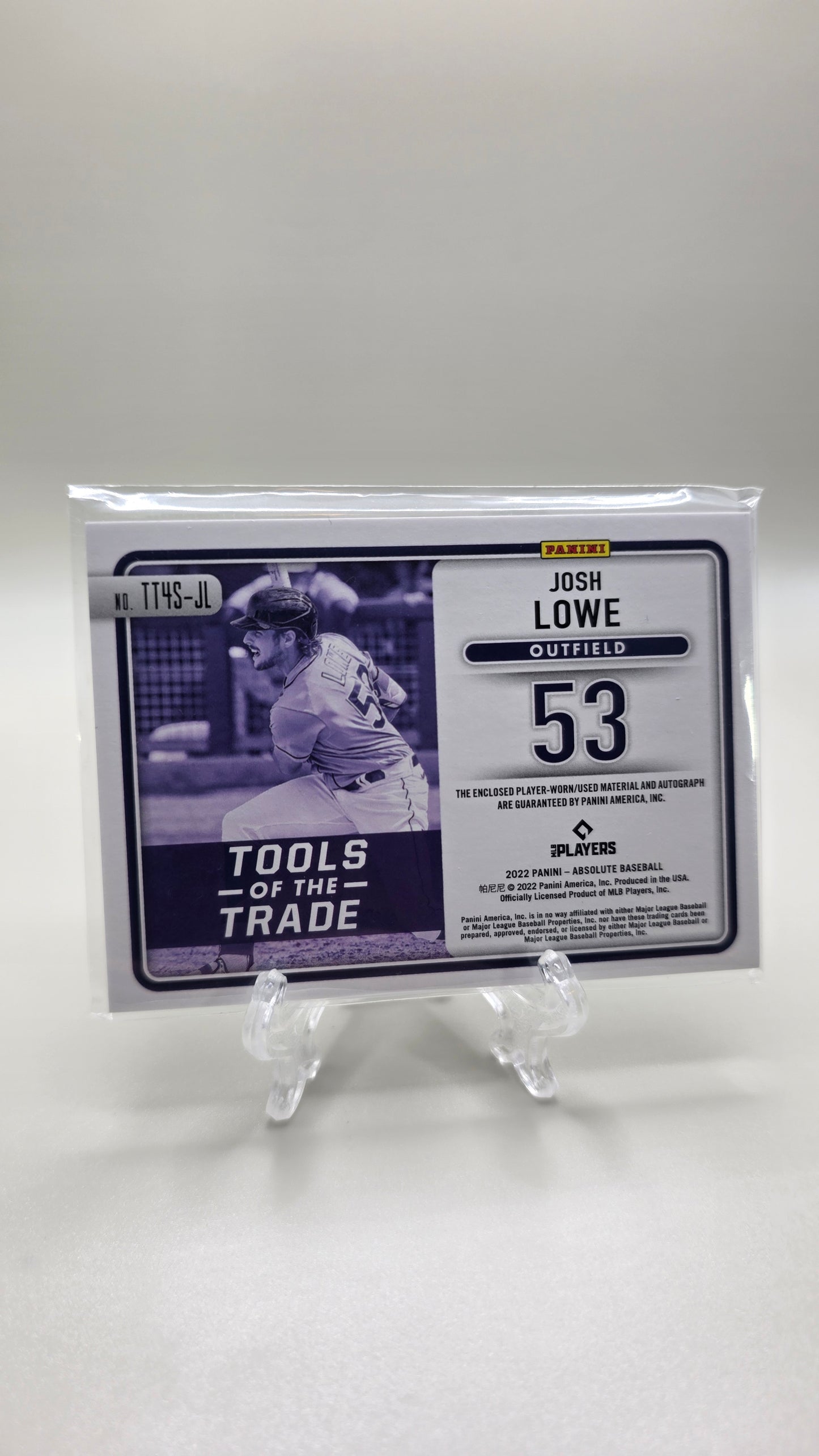 2022 Absolute Baseball Jose Lowe Tools of the Trade RPA #/199 Card #TT4S-JL