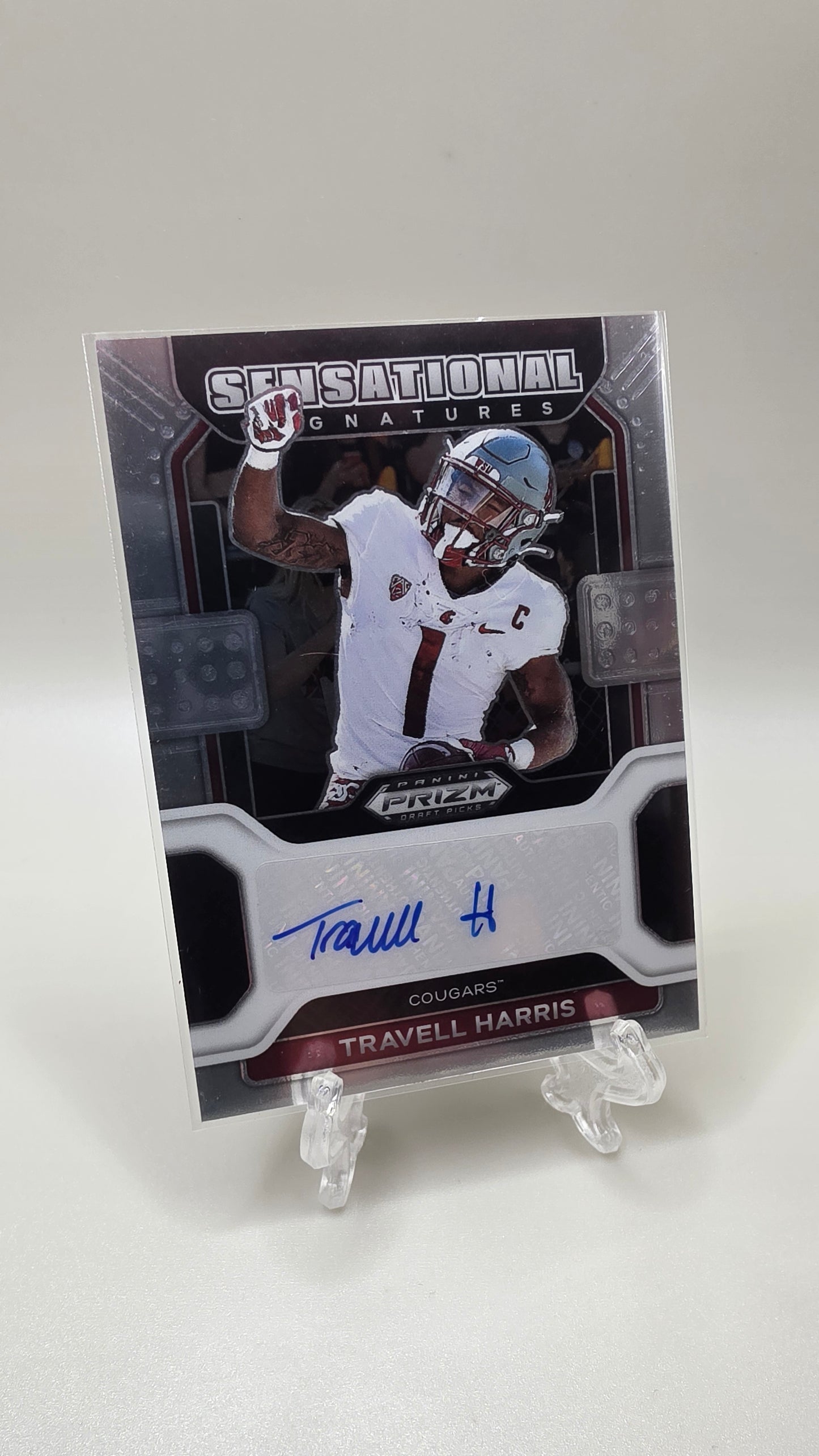2022 Panini Prizm Draft Picks Sensational Signatures Travell Harris Auto Card # SS-THA