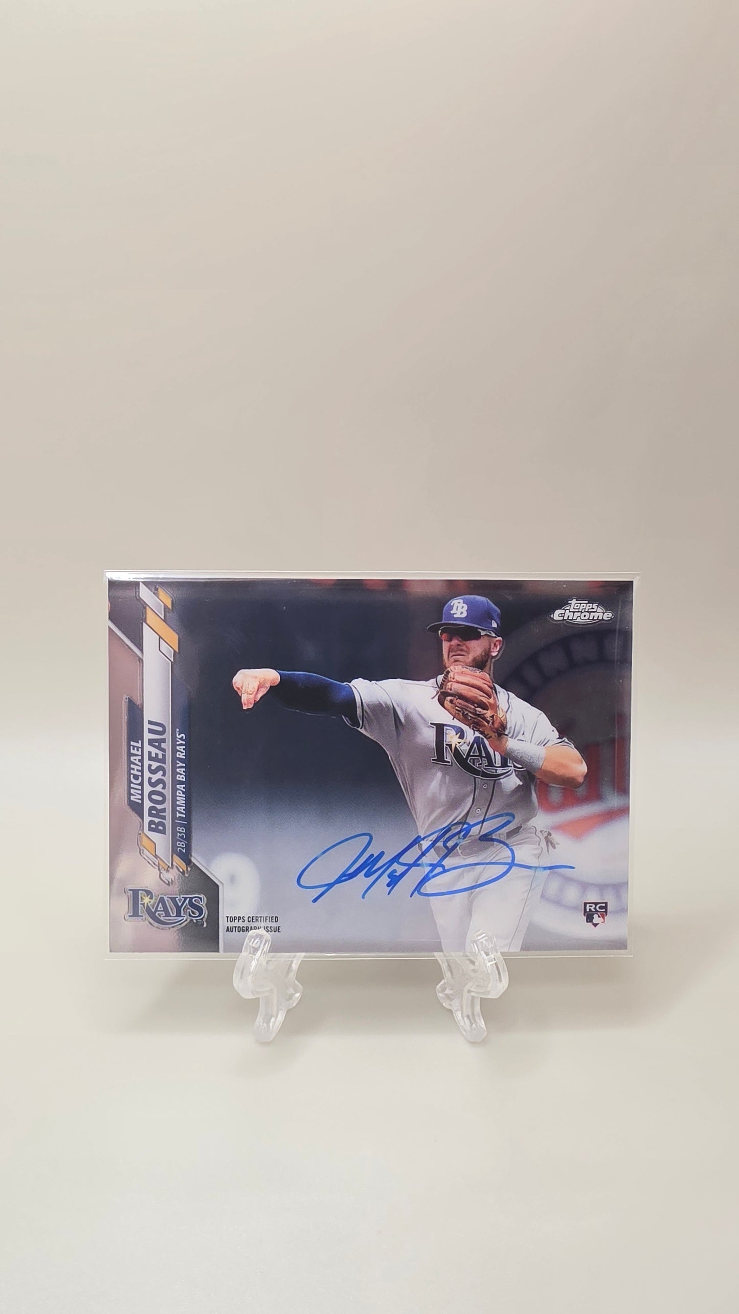 2020 Topps Chrome Michael Brosseau Rookie Auto Card # RA-MBR