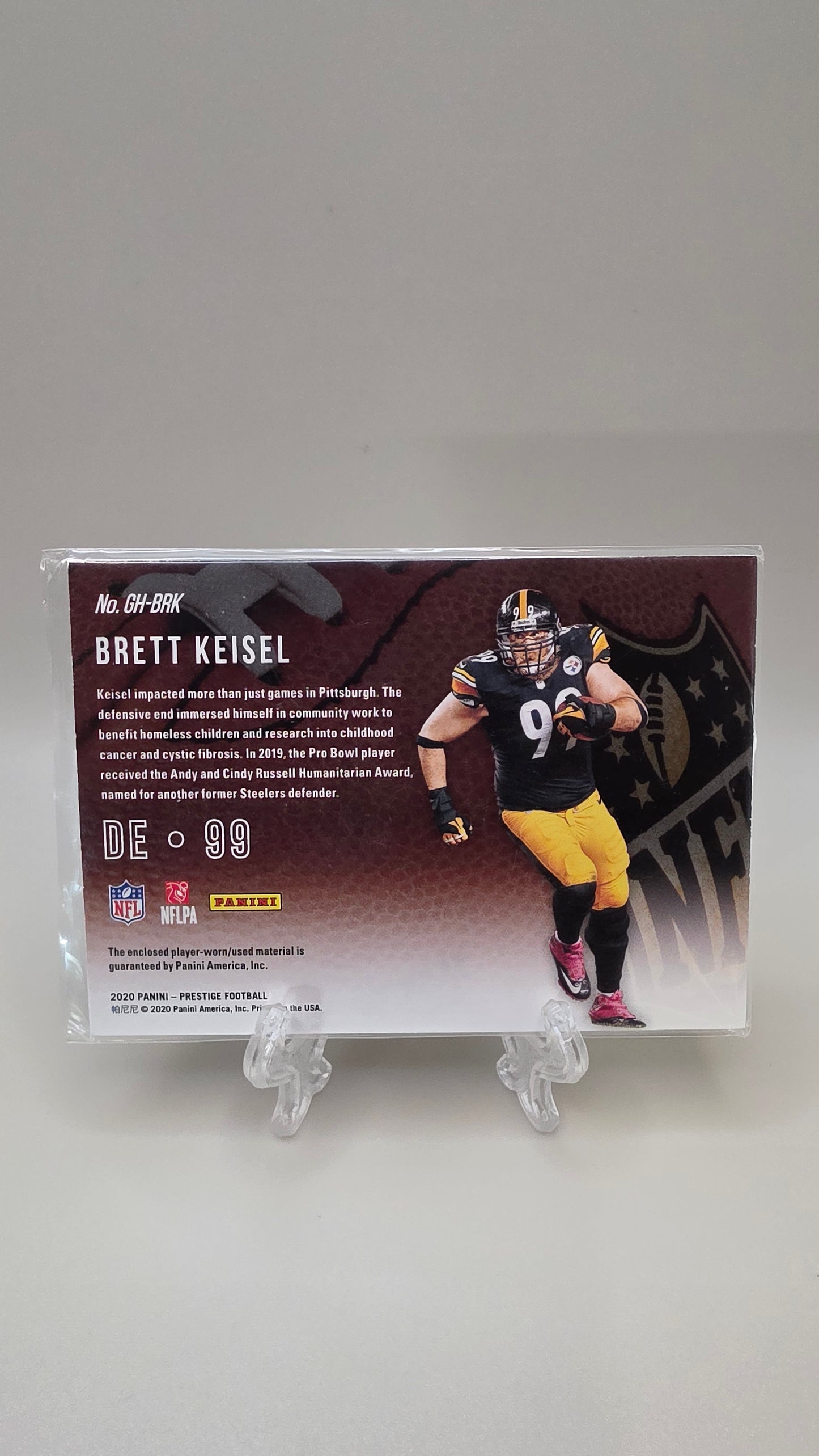 2020 Prestige Brett Keisel Gridiron Heritage Jersey Patch #GH-BRK