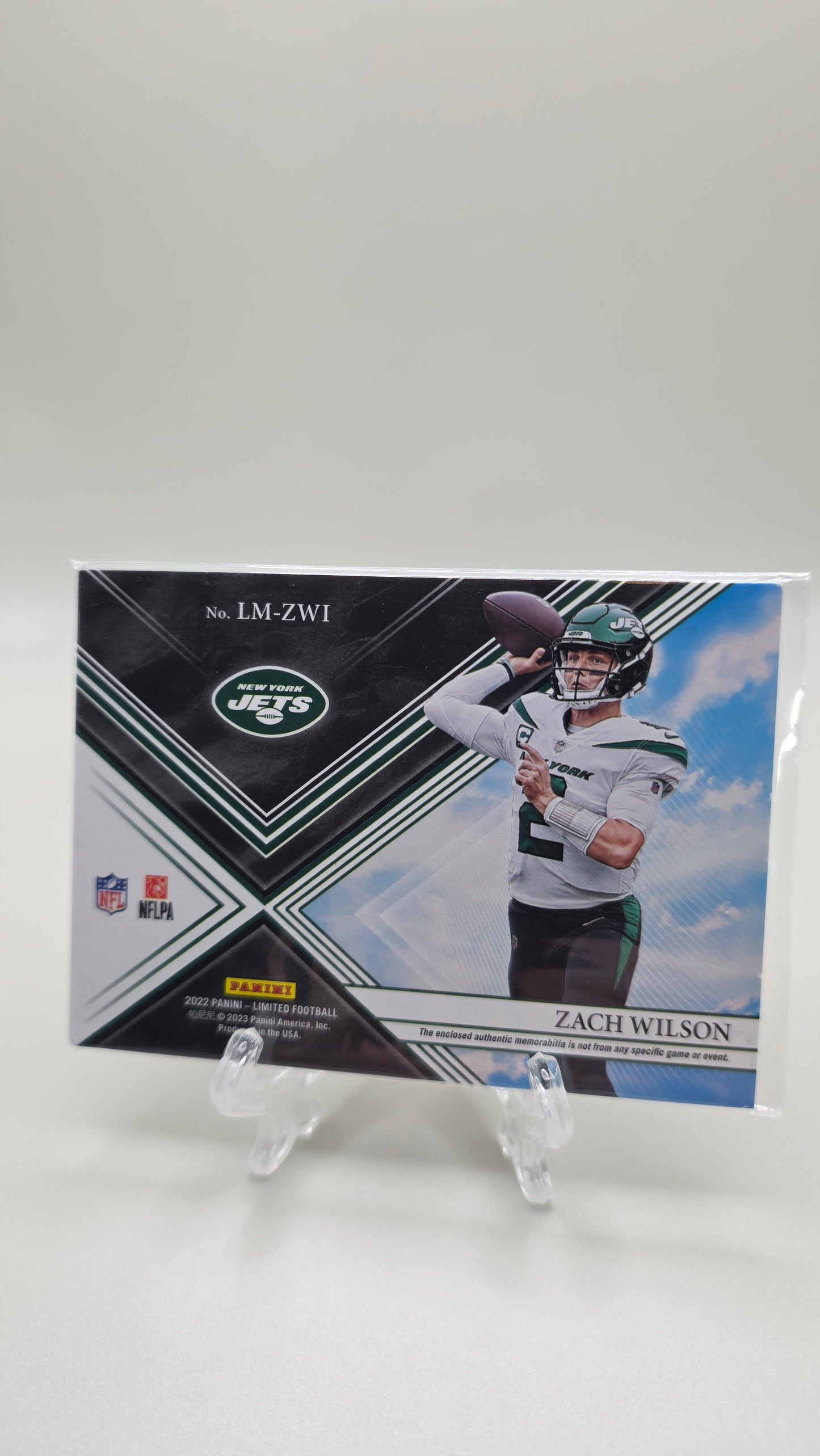 2022 Panini Limited Zach Wilson Limitless Red # /25 Card # LM-ZWI