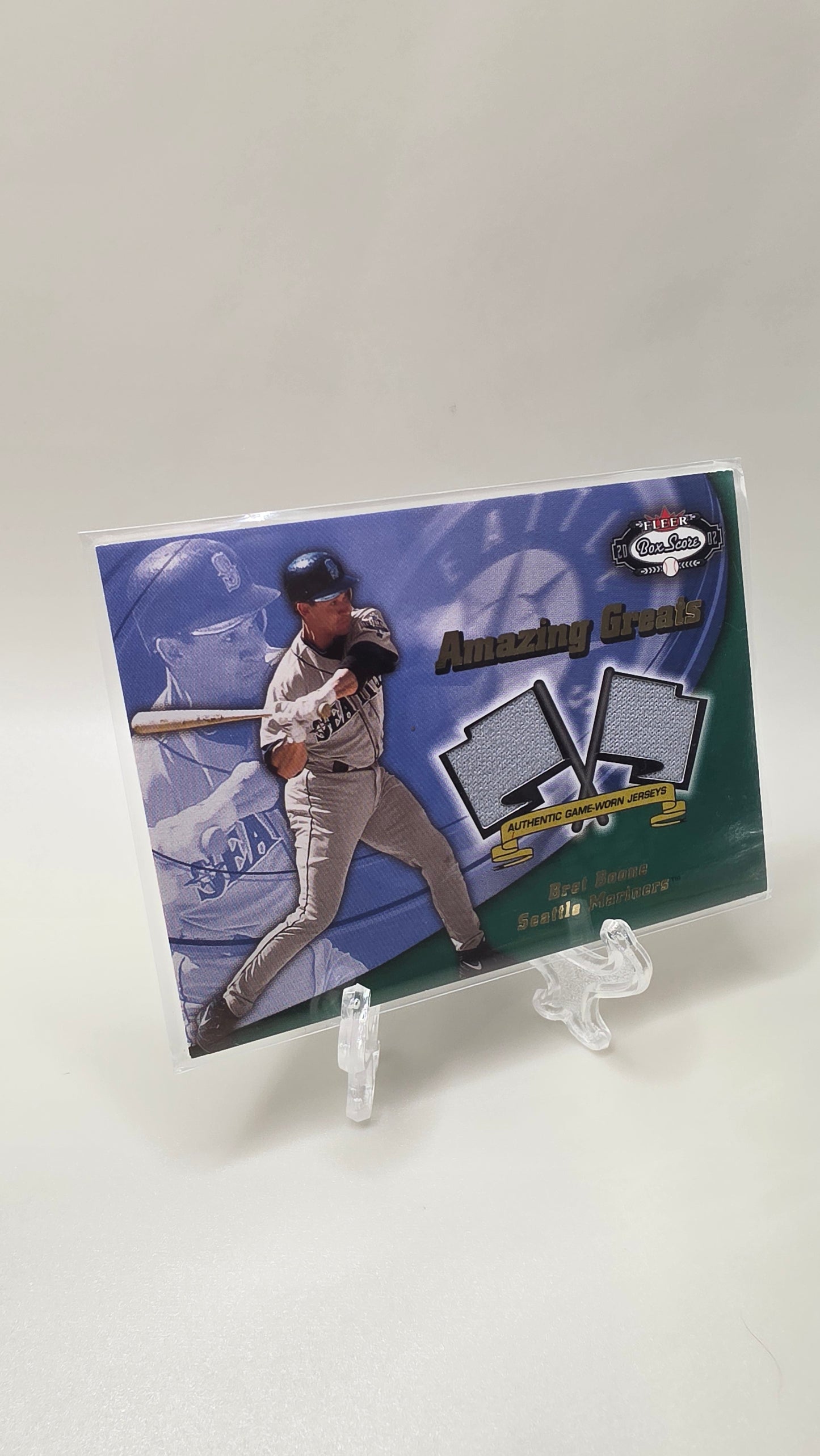 2002 Fleer Skybox Bret Boone Dual Relic Amazing Greats