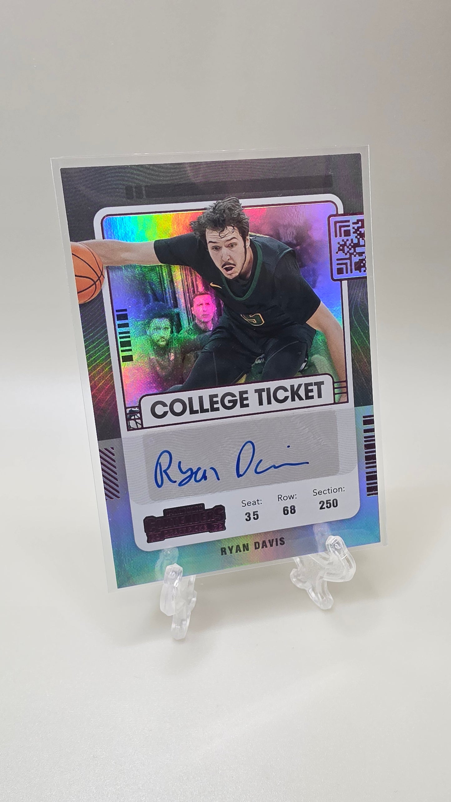 2022 Chronicles Contenders College Ticket Ryan Davis Auto Card #CT-RDA