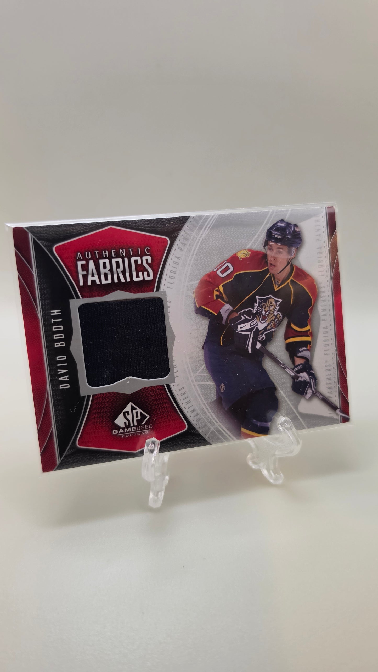 2010 Upper Deck David Booth Authentic Fabrics Card #AF-BD