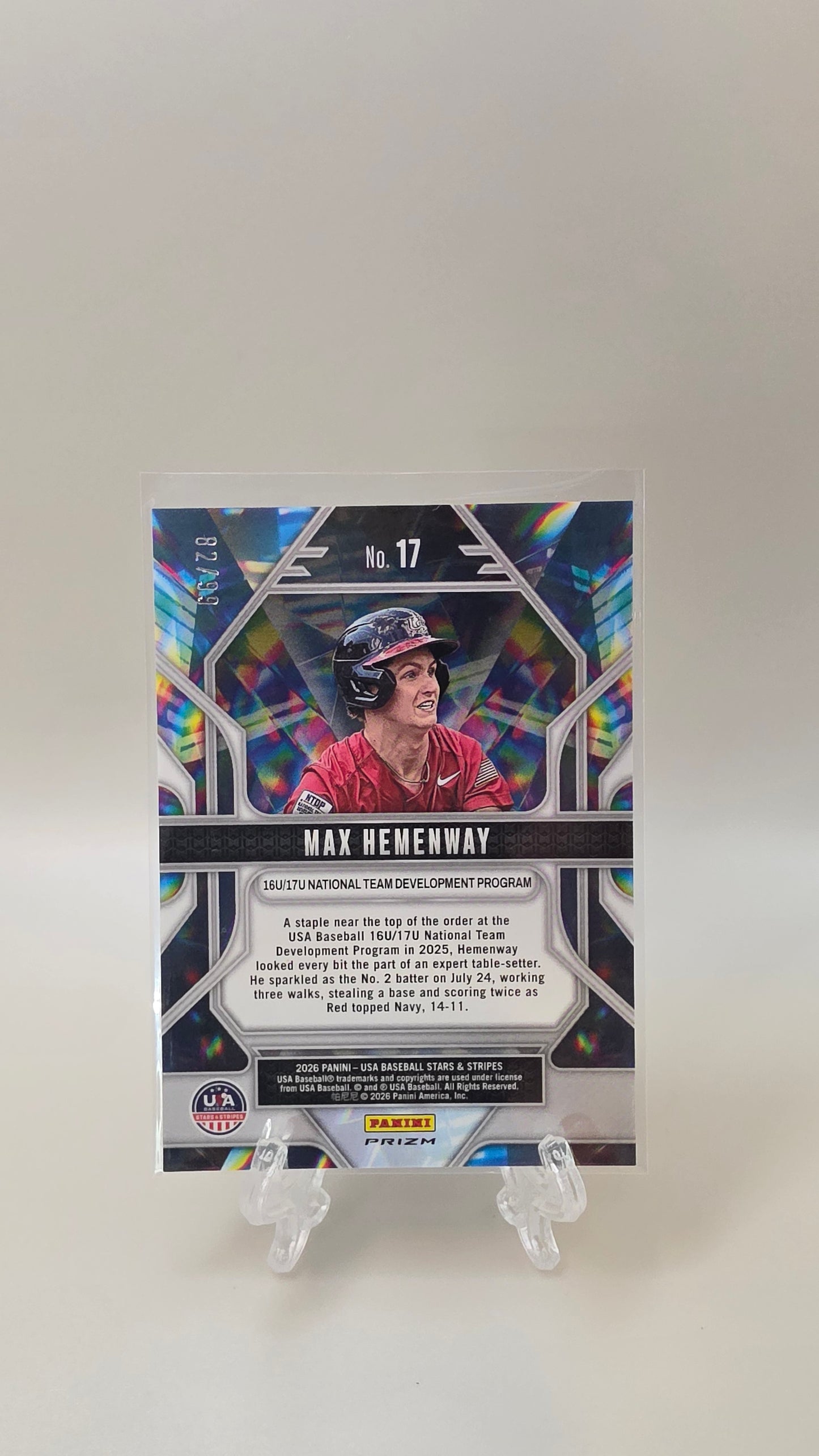 2026 Stars & Stripes Max Hemenway Prizmatic /99 #17