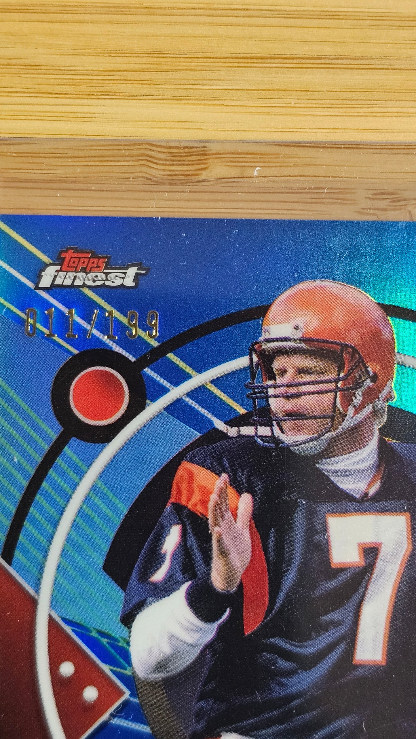 2024 Topps Finest Boomer Esiason Blue Refractor # /199 Card No.167