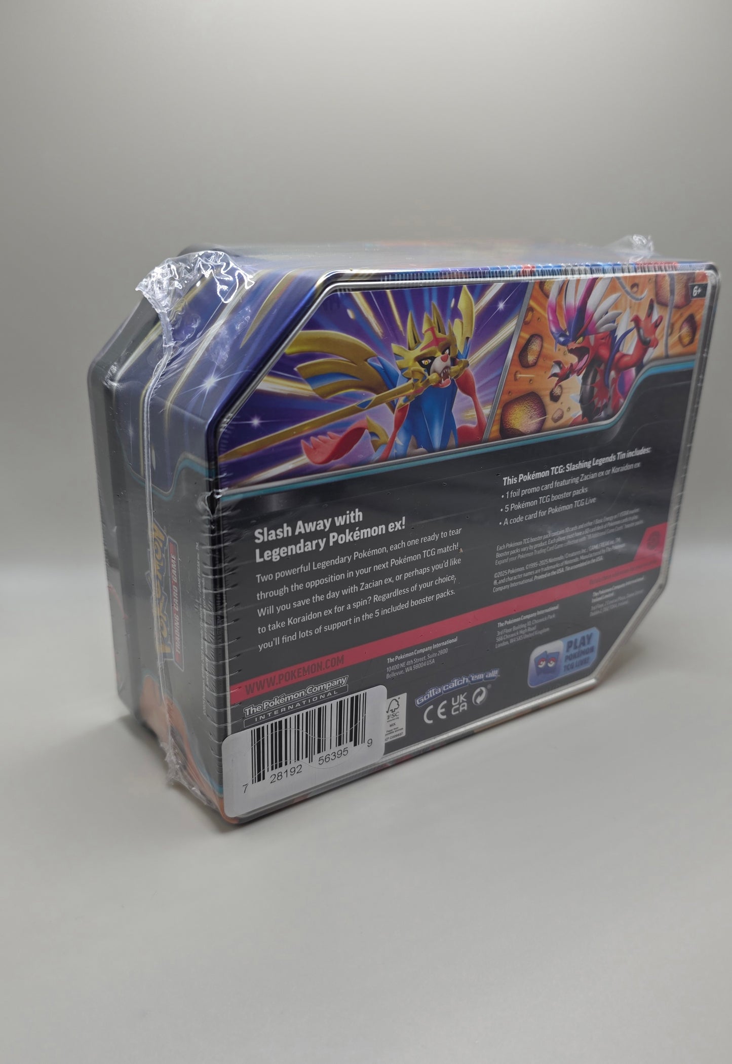 Pokémon TCG Slashing Legends Koraidon Ex Tin New