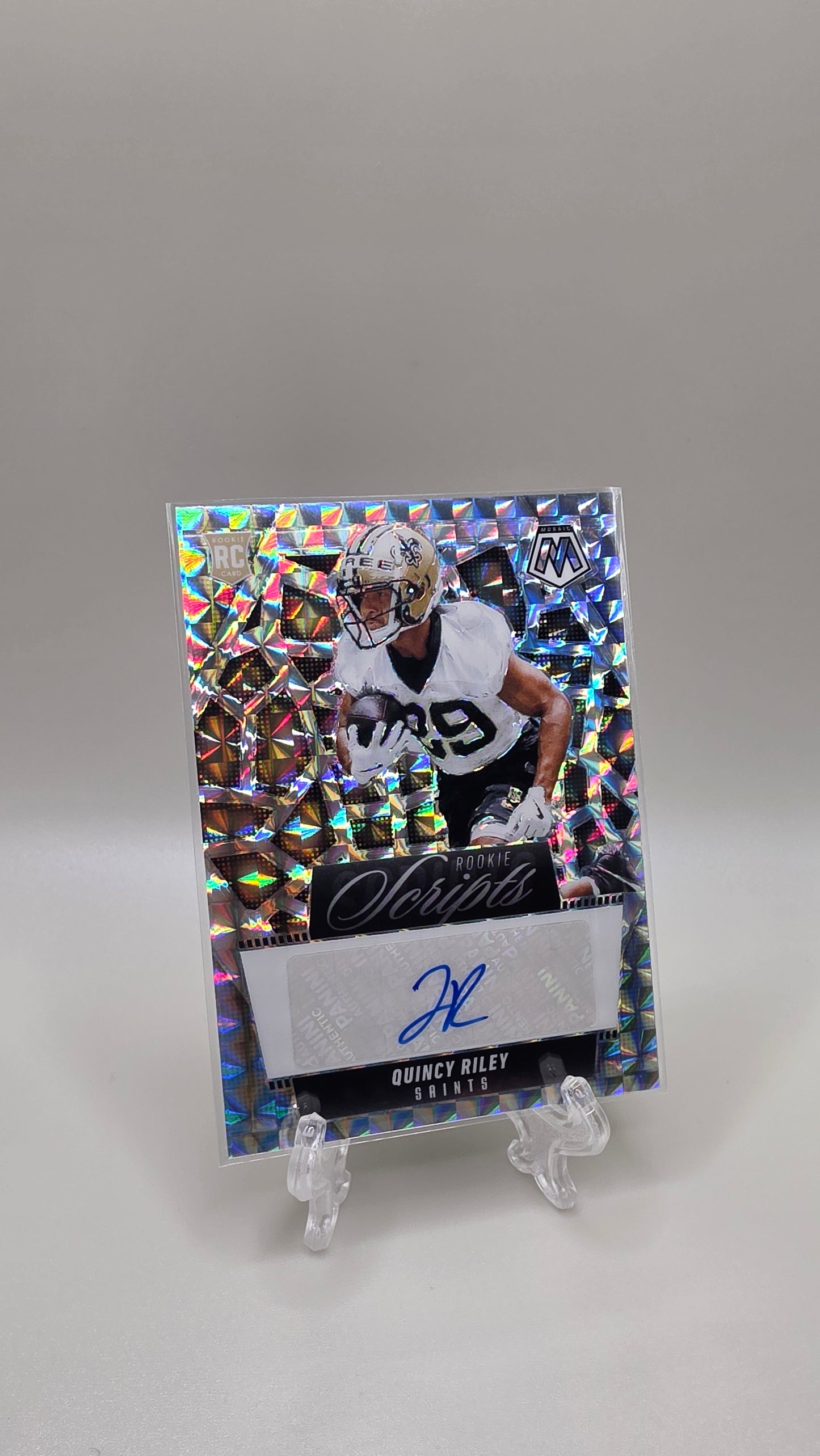 2025 Mosiac Quincy Riley Rookie Scripts Auto #RS-QRY