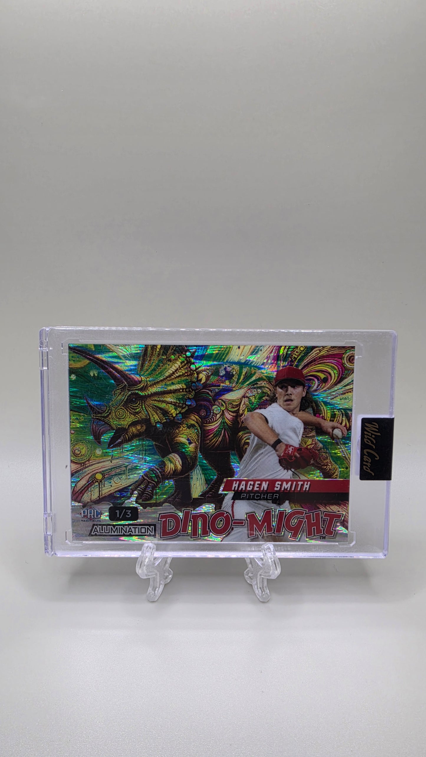 2024 Wild Card Hagen Smith Dino-Might Alumination #/3 Card # DMTRI2-HS