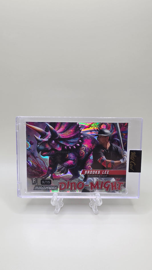 2024 Wild Card Brooks Lee Dino-Might Allumination #/15 Card # DMTRI2-BL