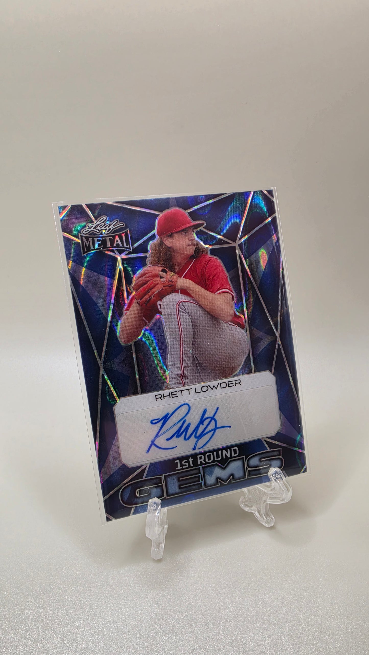 2024 Leaf Metal Rhett Lowder 1st Round Gems Auto #/15 Card # 1RG-RL1