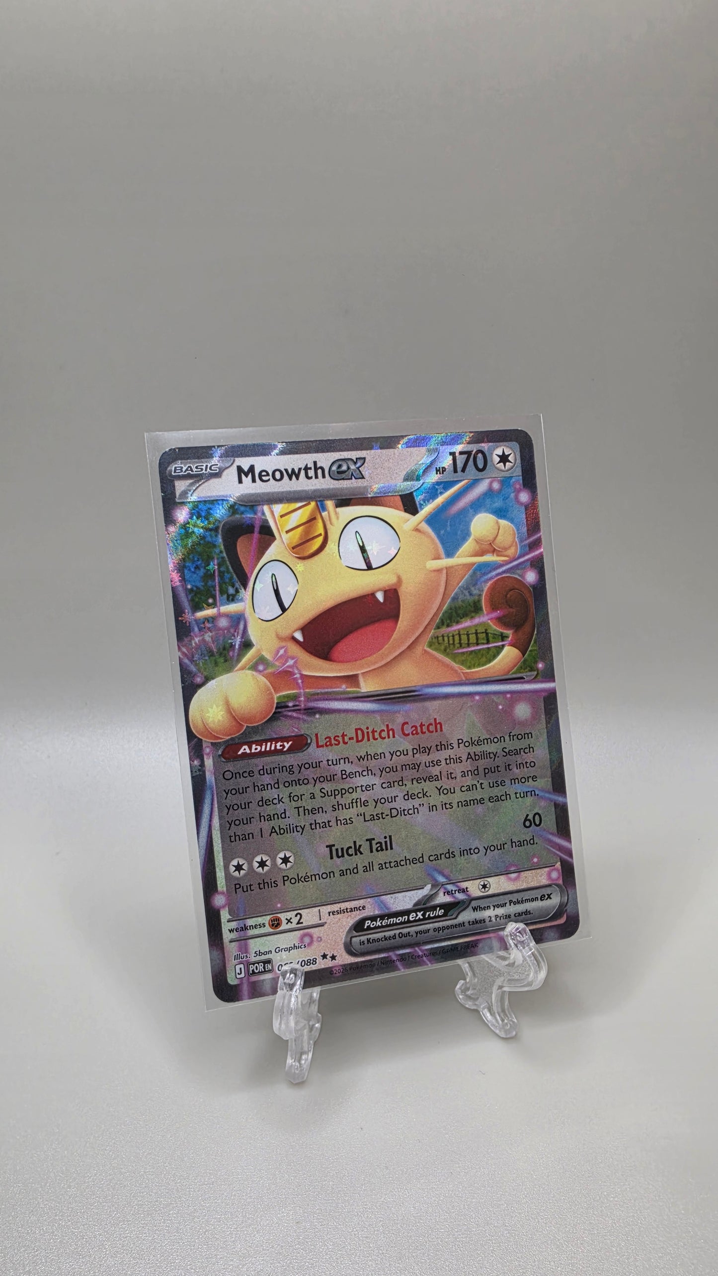 Pokémon TCG Meowth EX 062/088 Perfect Order English