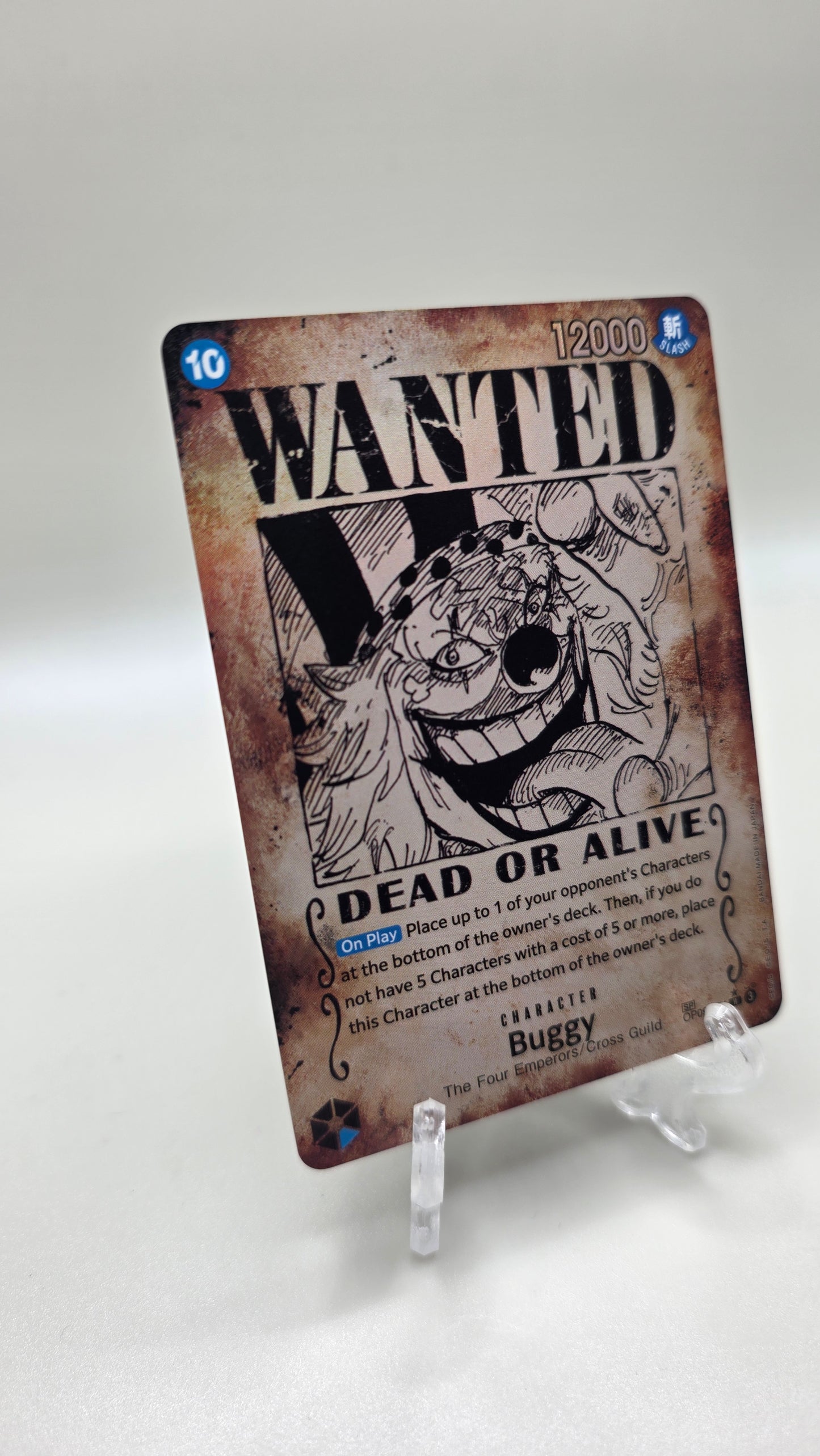 Buggy OP09-051 R⭐ Alt Art Wanted Poster One Piece TCG (Emperors in the New World Set) English