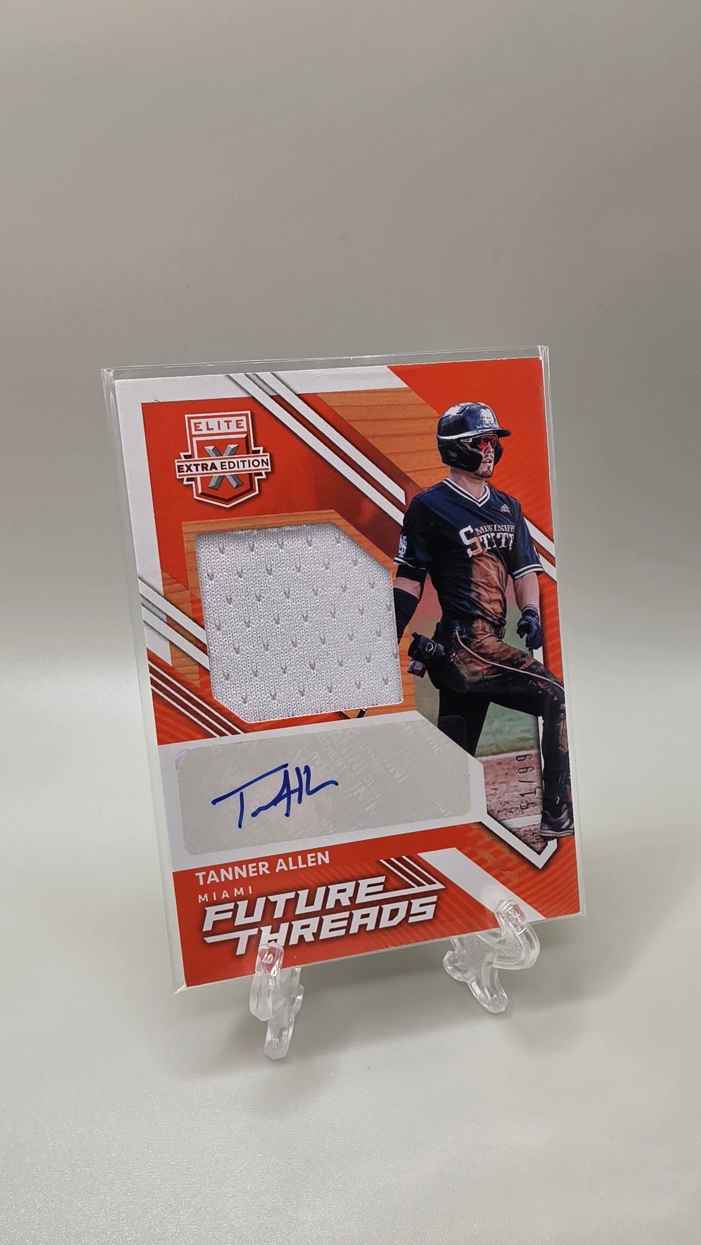 2021 Panini Elite Extra Edition Tanner Allen Future Threads RP Auto #/99 Card # FTS-TA