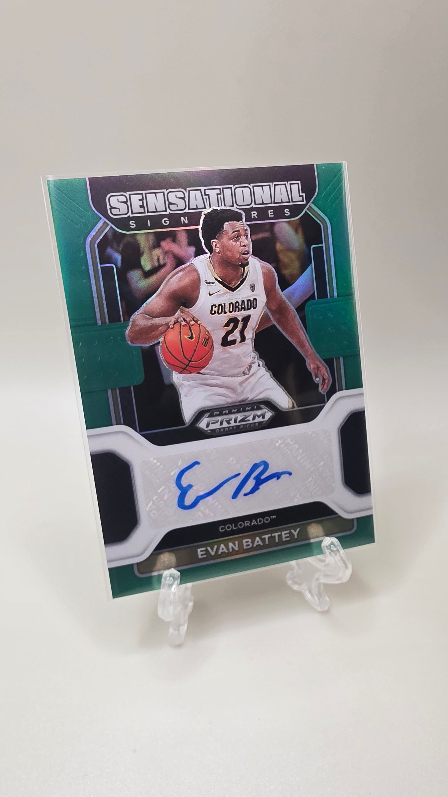 2022 Panini Prizm Draft Picks Evan Battey Auto Card #SS-EBA