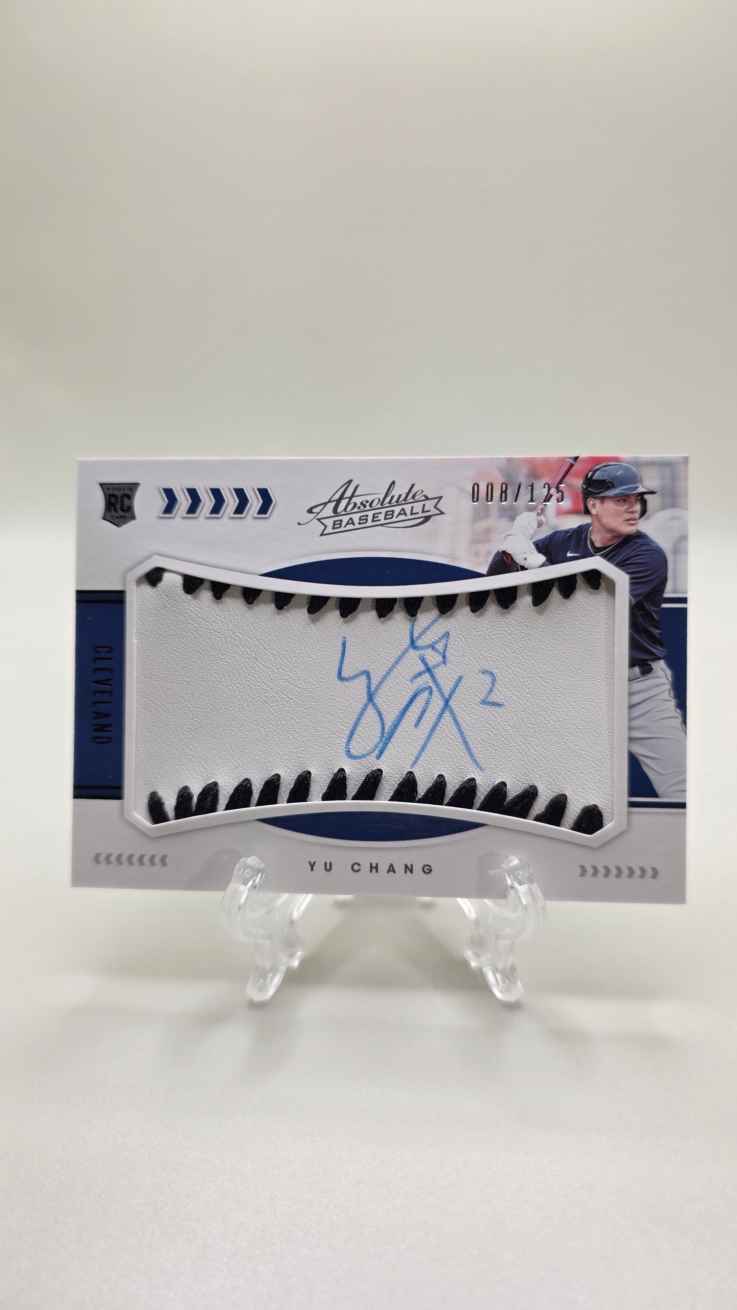 2020 Absolute Baseball Yu Chang Rookie Patch Auto #/125 Card #151