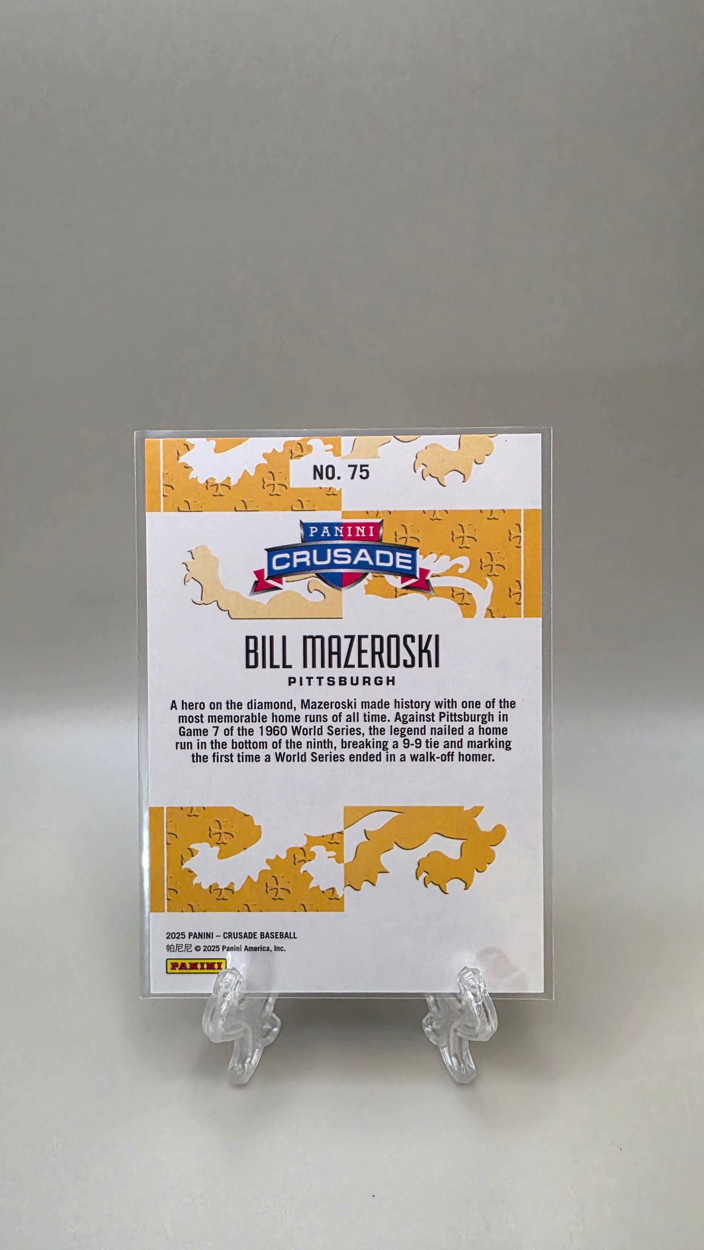 2025 Panini Crusade Bill Mazeroski Purple /99 #75